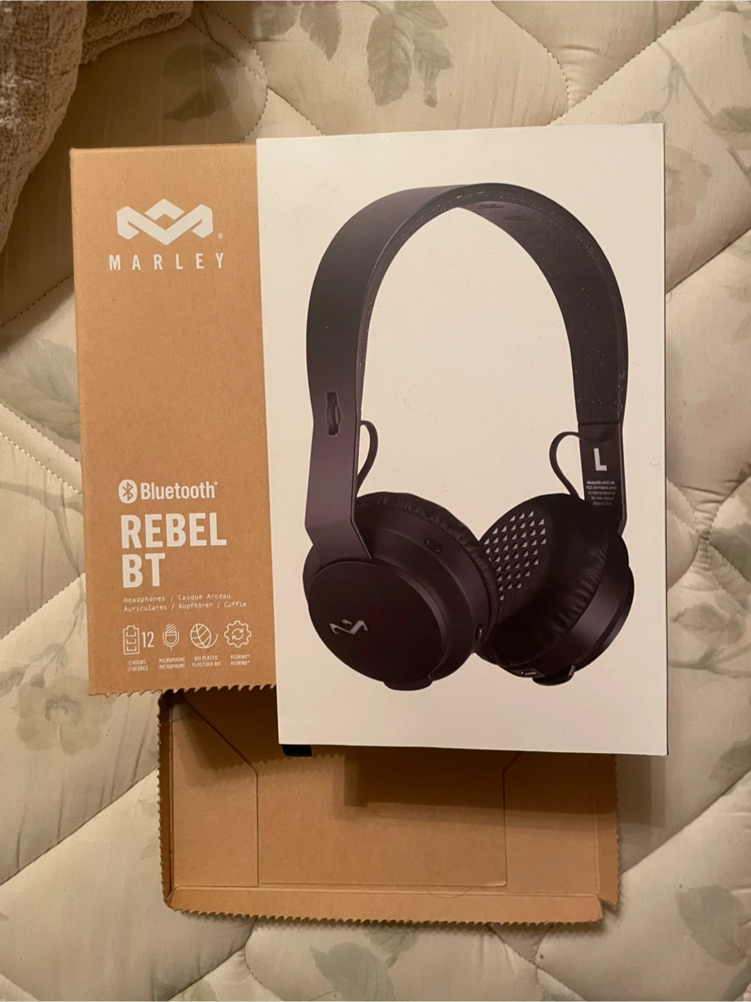 Marley Rebel BT Bluetooth Headphones - Black