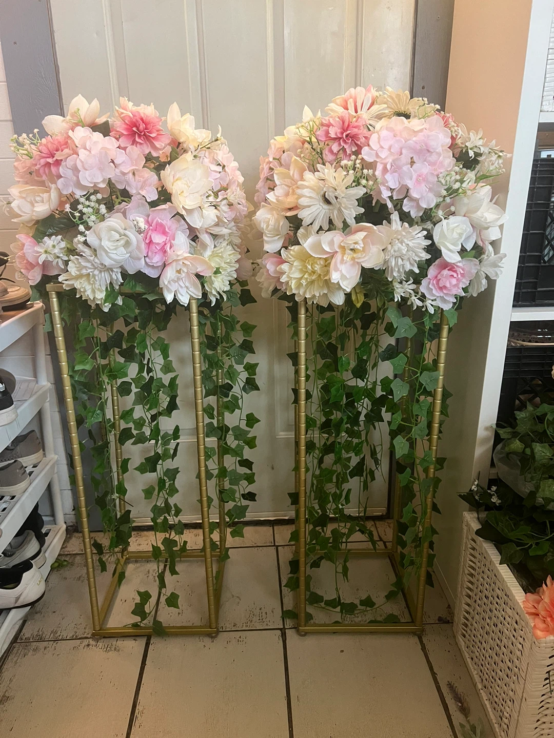 Floral Centerpiece Stands - Set of 2 for  rent2