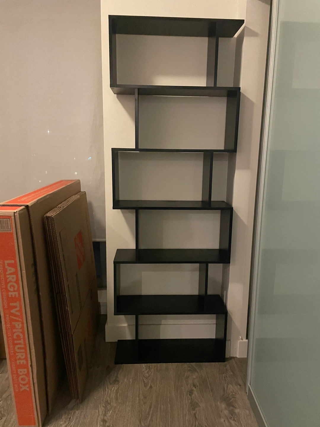 Black bookshelf