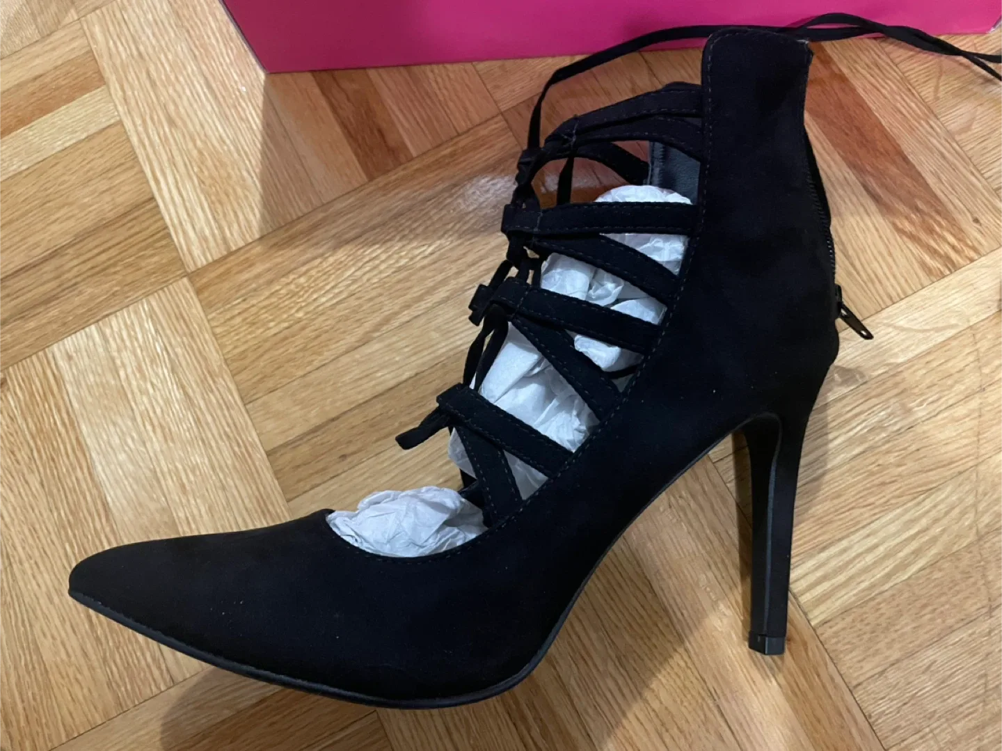 Black Lace-Up Heels-size 8.5 image indicator(2)