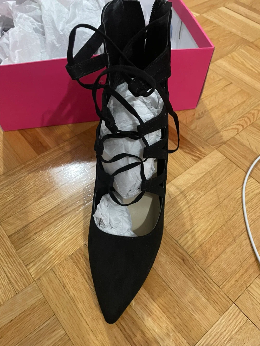 Black Lace-Up Heels-size 8.5 image indicator(3)