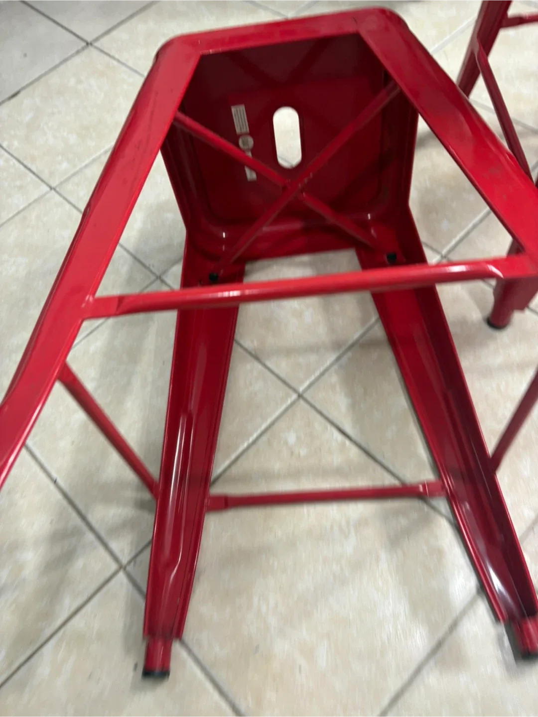 Red Metal Bar Stools - Set of 2 image indicator(4)