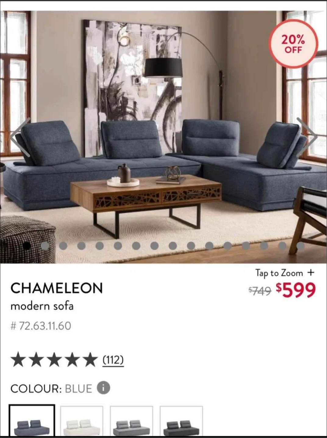 Structube Grey Daybed Sofa image indicator(6)