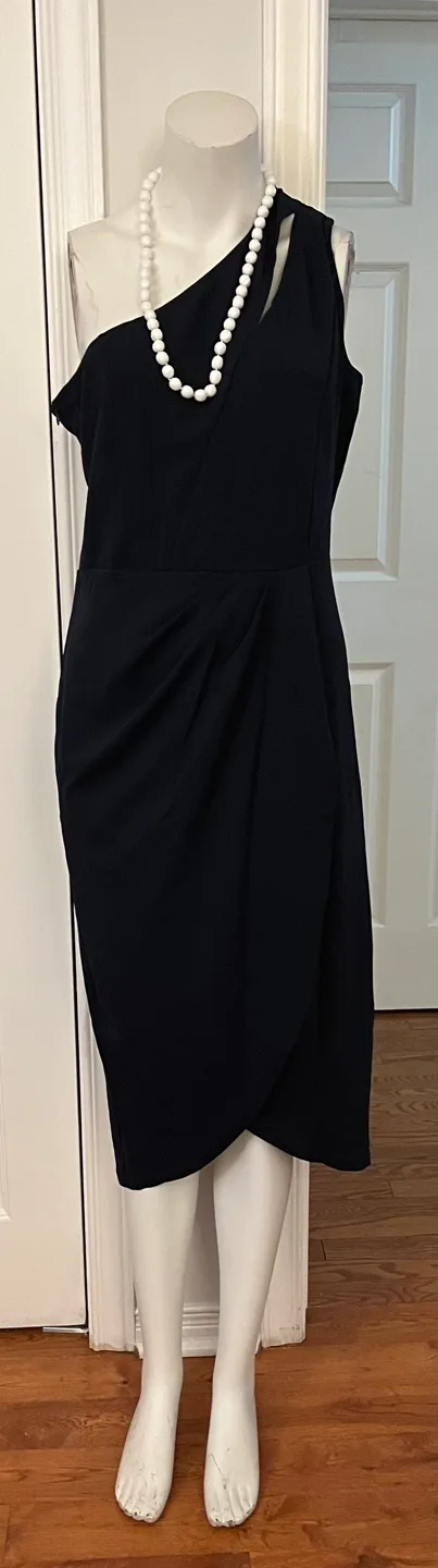 PrettyGarden Black One-Shoulder Dress - Size L image indicator(2)