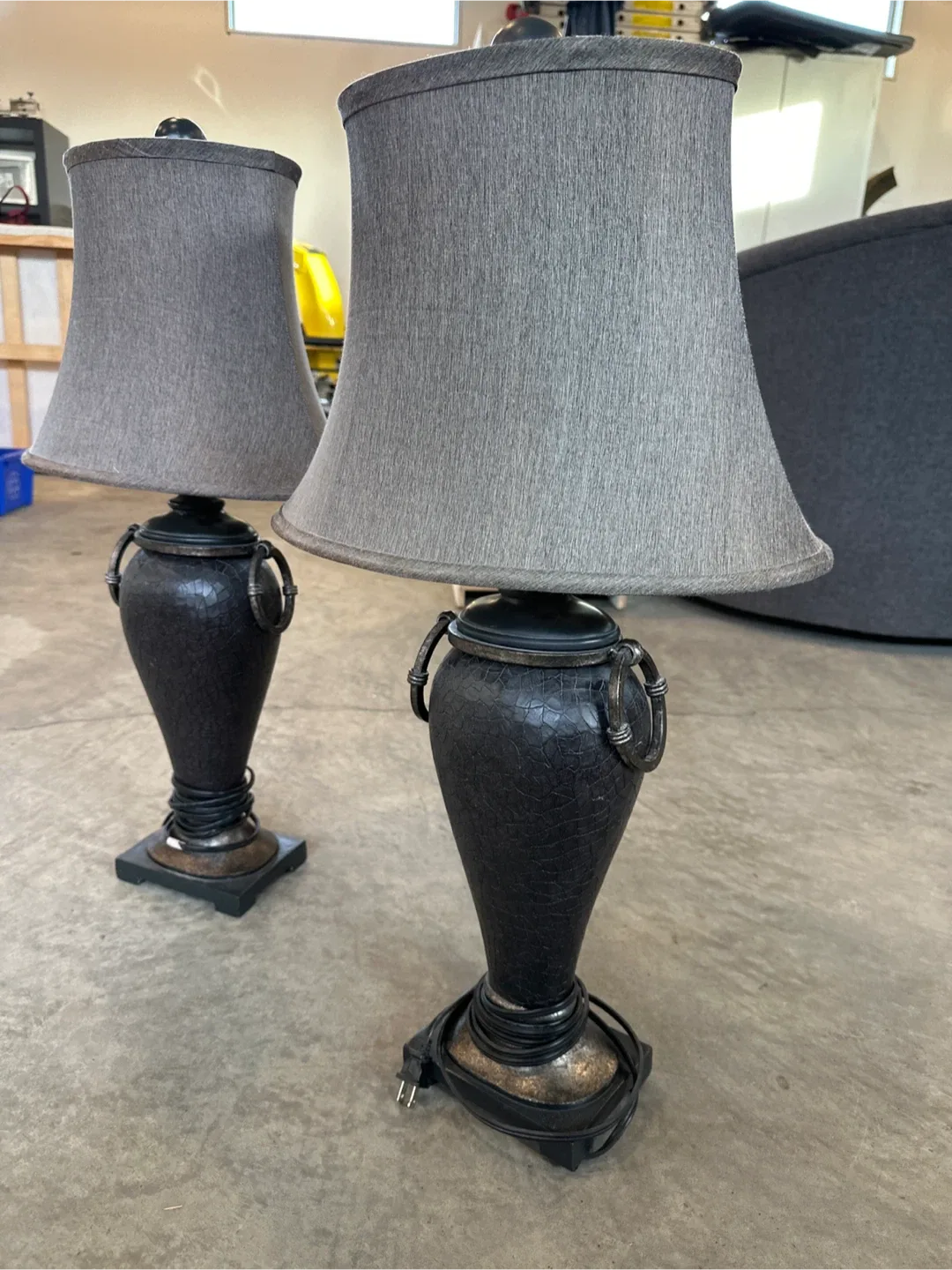 Pair of Lamps with Grey Shades image indicator(3)