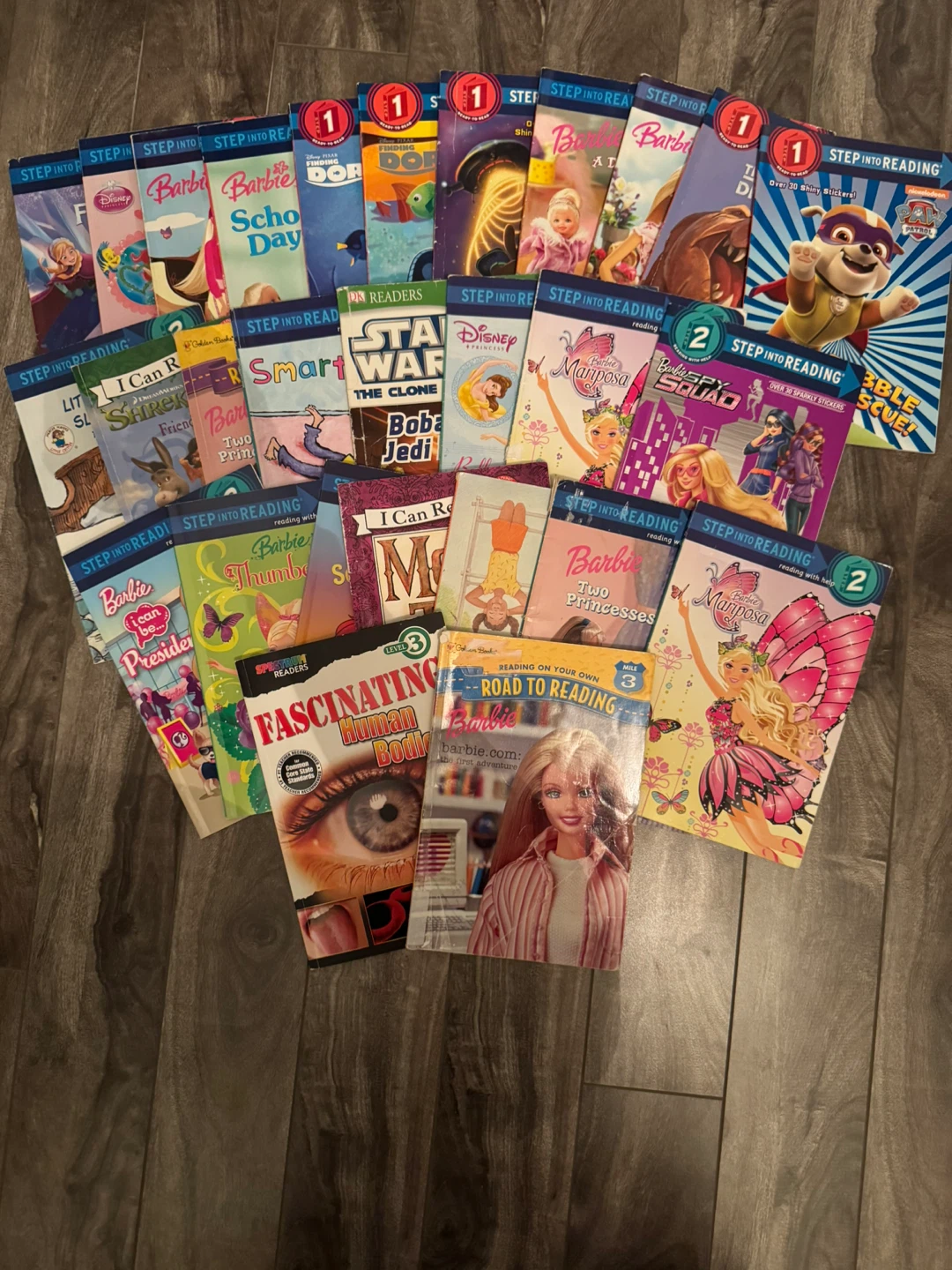 Step Into Reading Books Lot - Barbie, Disney, Paw Patrol & More!