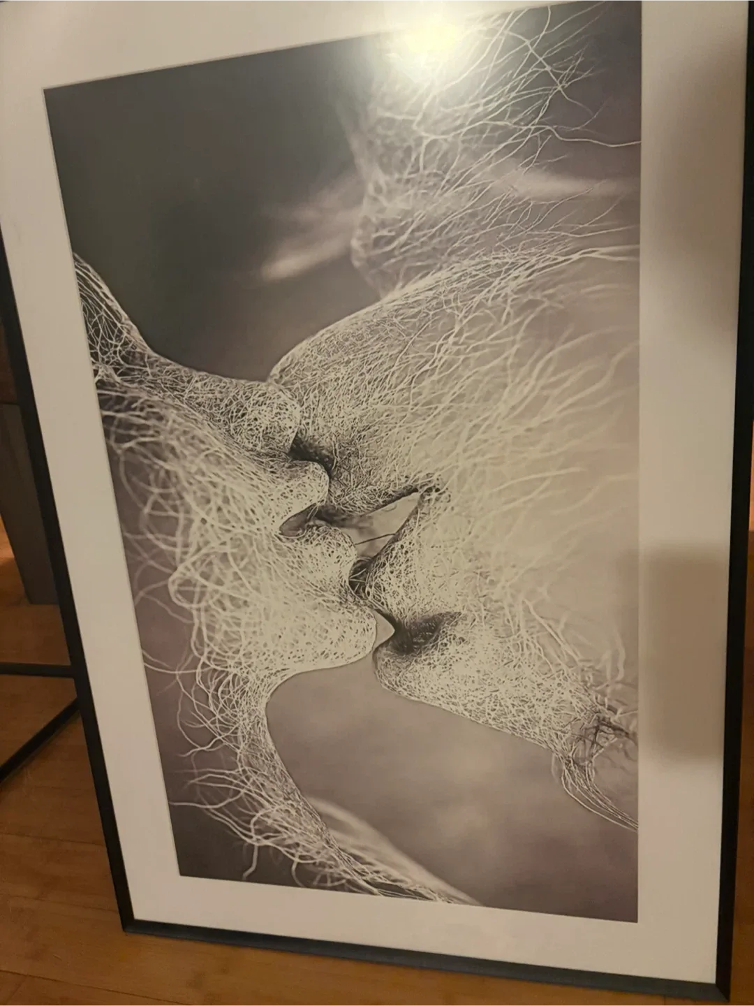 Framed “Lovers Kiss” Abstract Art Print image indicator(2)