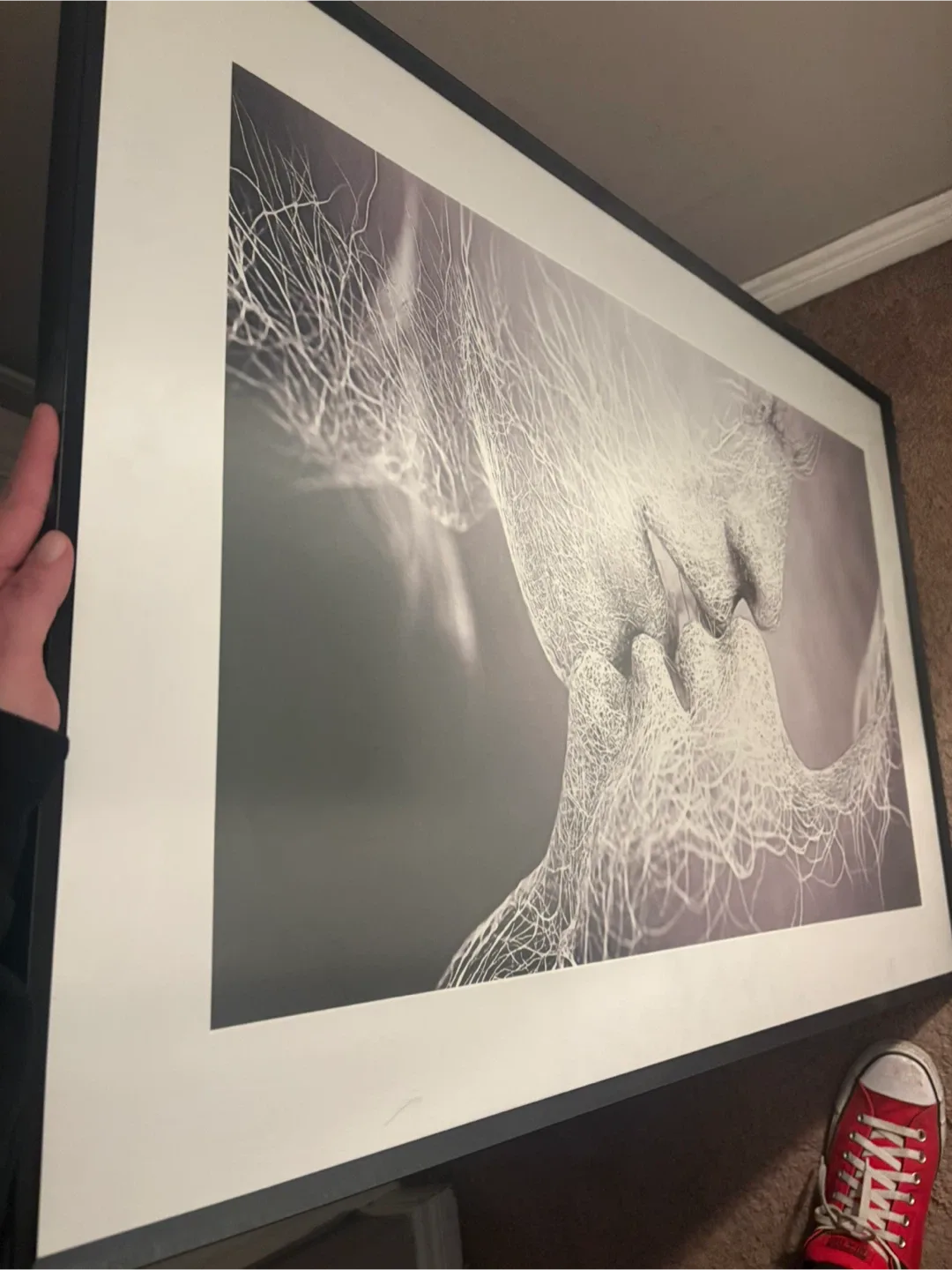 Framed “Lovers Kiss” Abstract Art Print