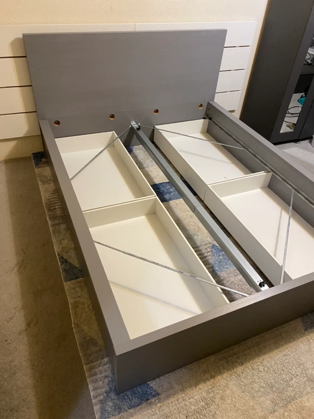 Queen MALM Bed Frame with 4 Storage drawers . image indicator(6)