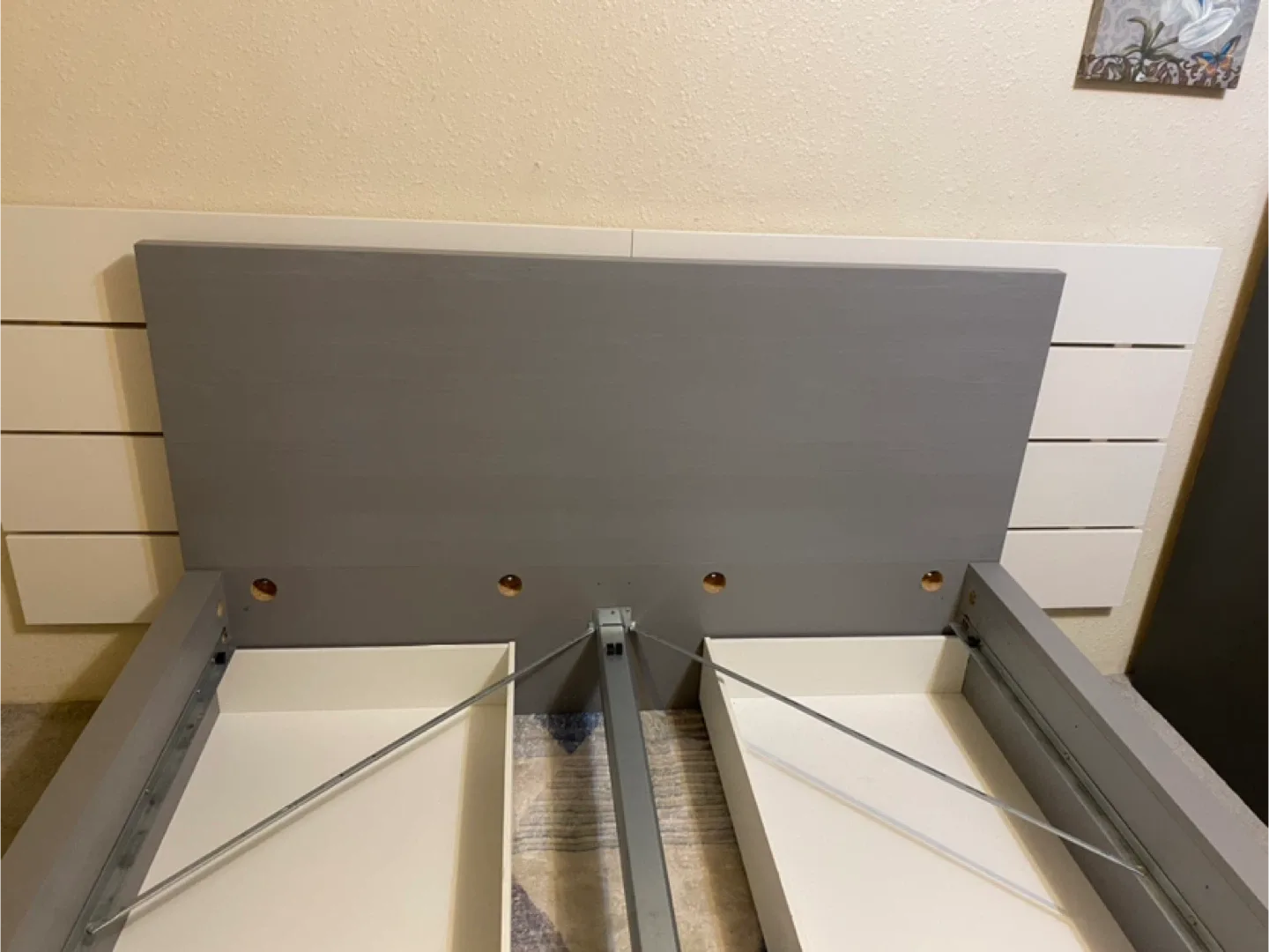 Queen MALM Bed Frame with 4 Storage drawers . image indicator(5)