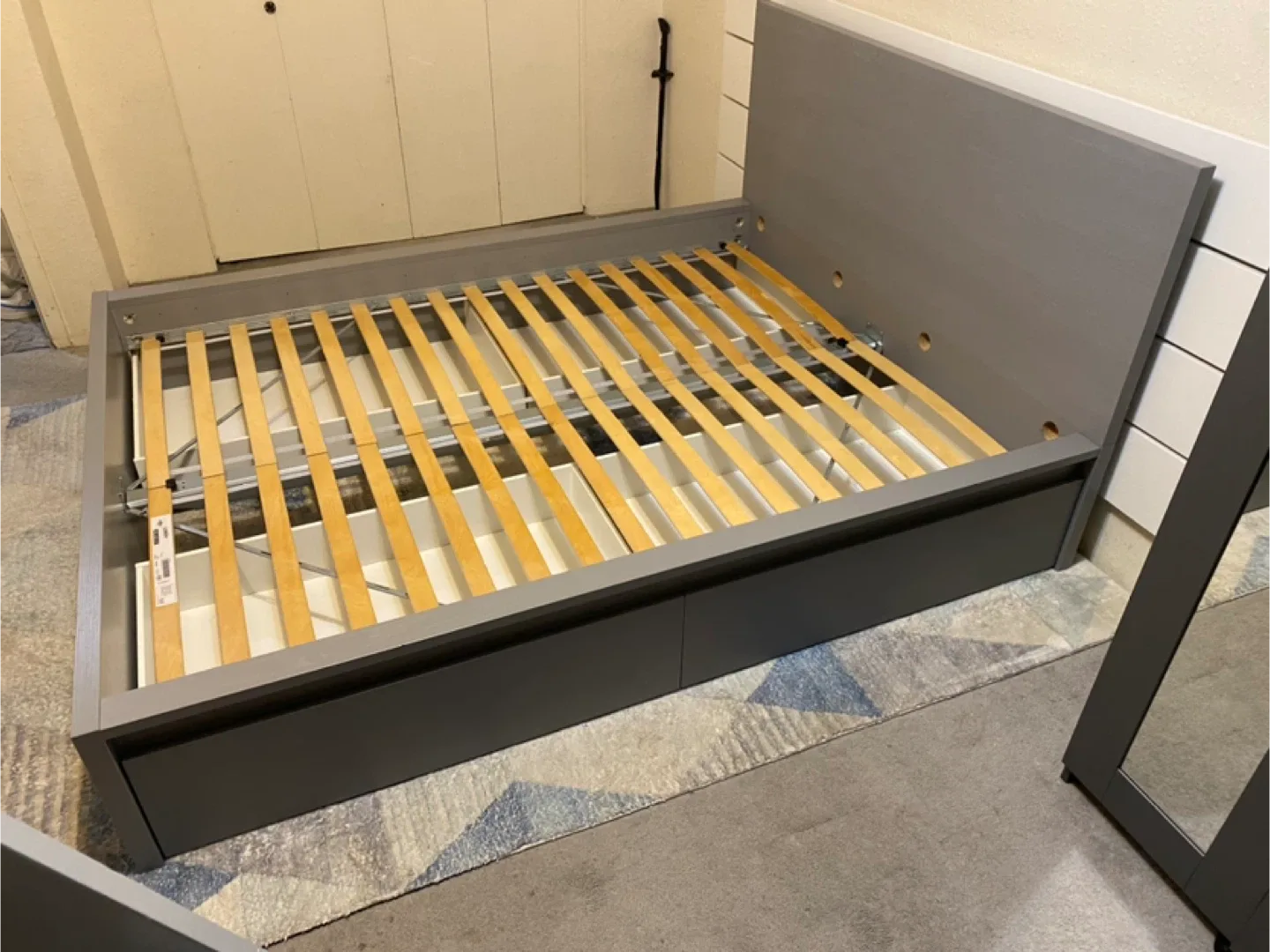 Queen MALM Bed Frame with 4 Storage drawers . image indicator(2)