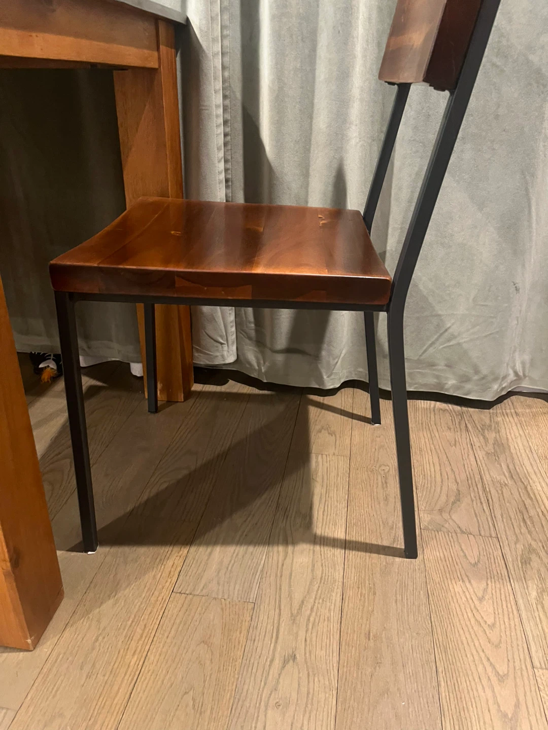 West Elm Wooden Dining Table with 2 Chairs - photo 3