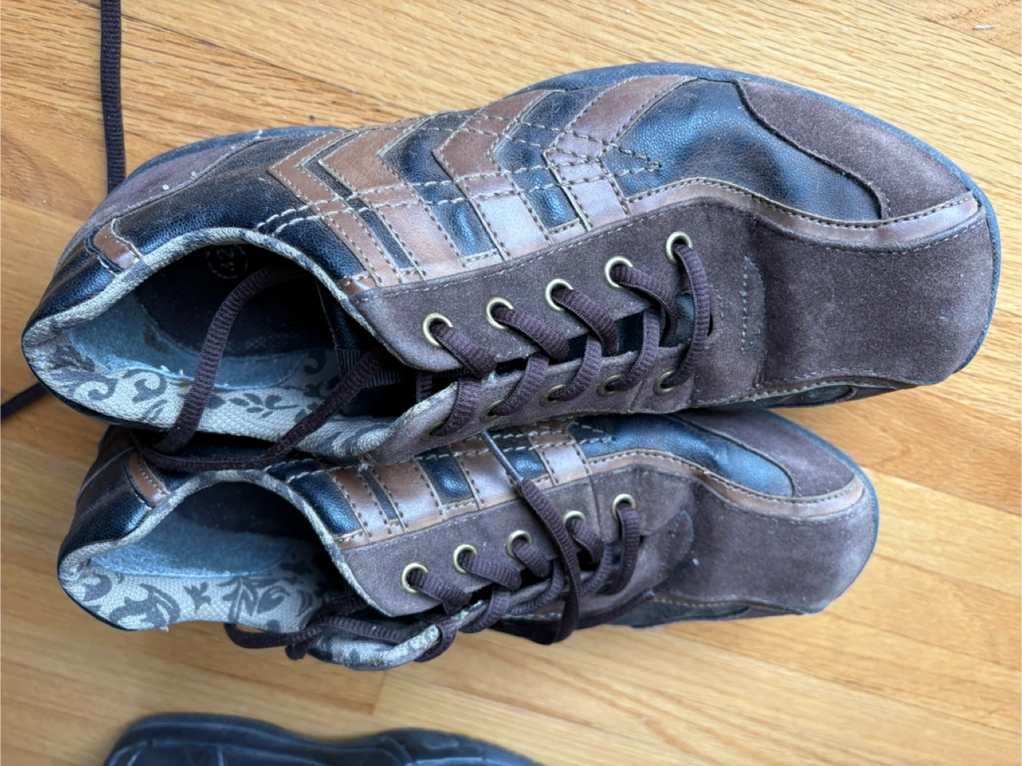 Brown Leather Men’s Sneakers Size 9 - photo 4