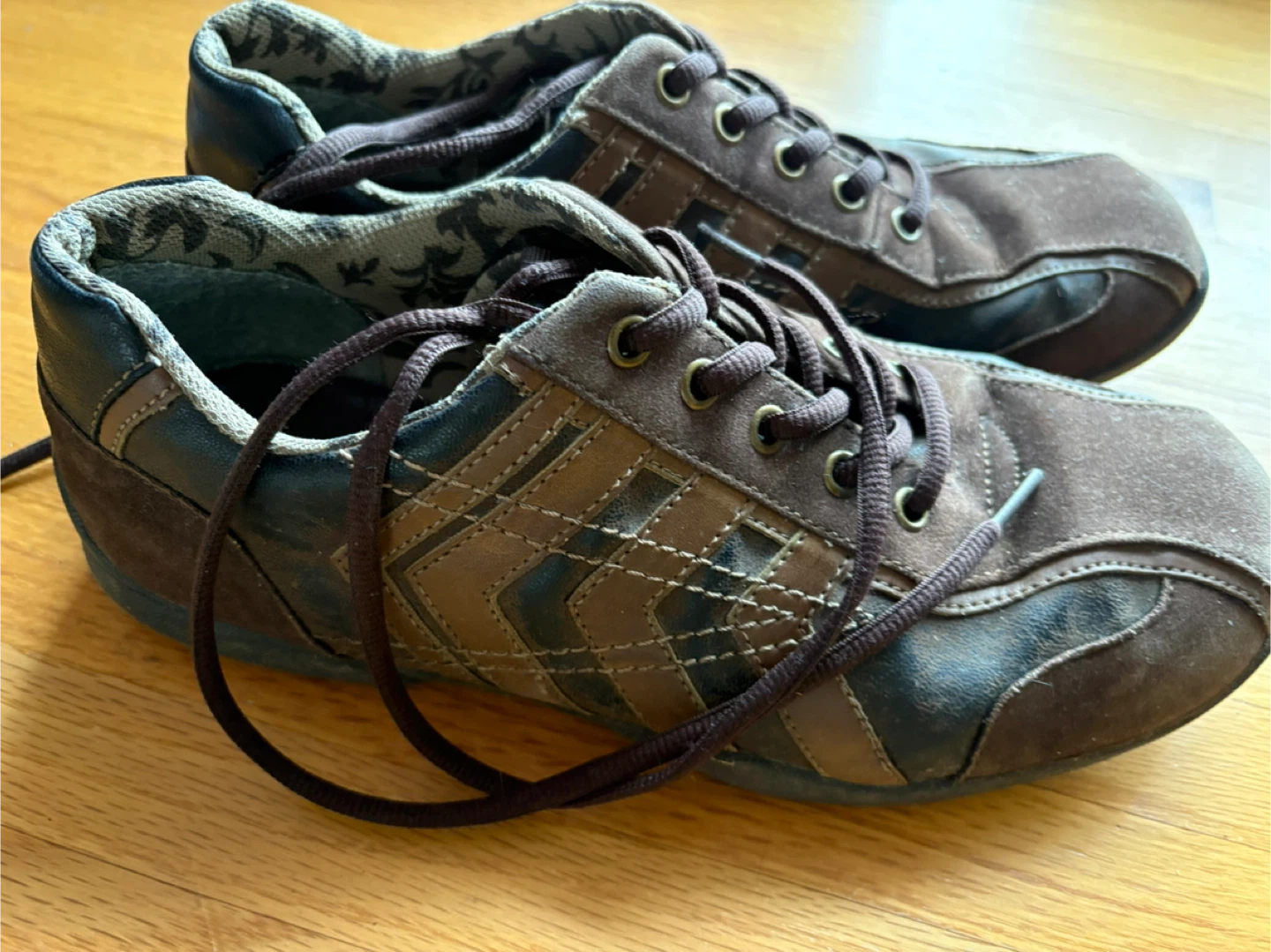 Brown Leather Men’s Sneakers Size 9 - photo 3