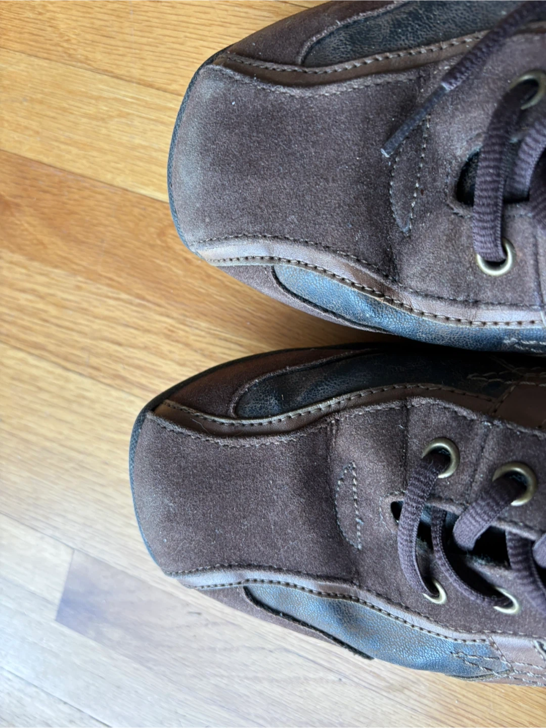 Brown Leather Men’s Sneakers Size 9 - photo 2
