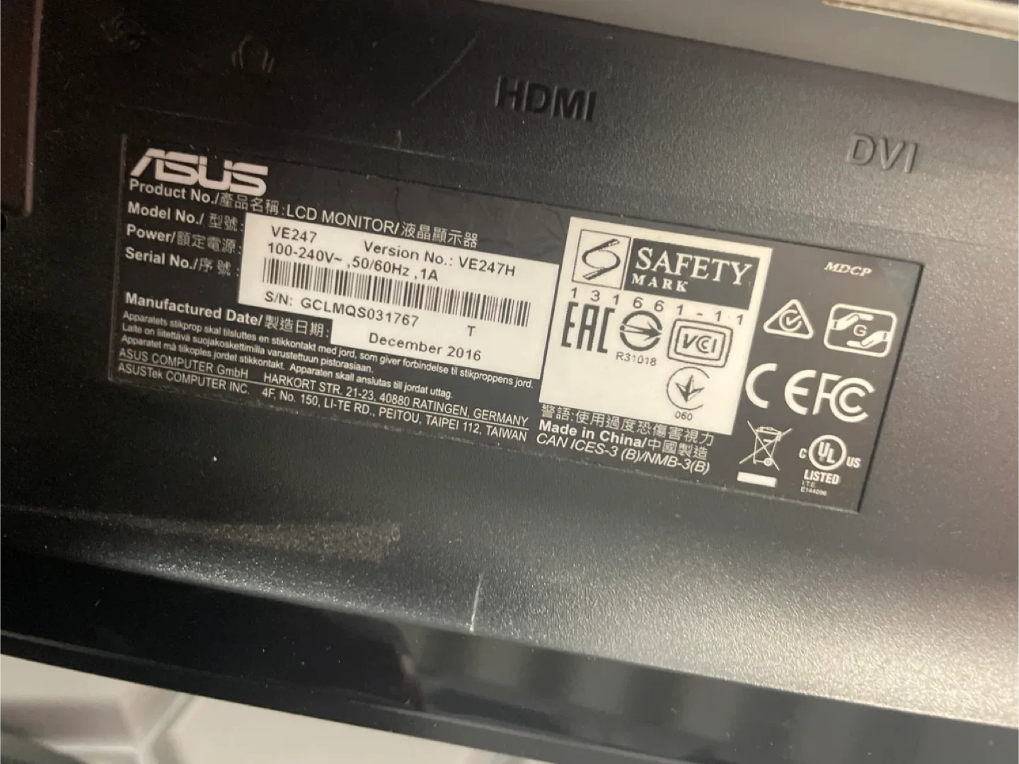 Asus Monitor - Great Condition! image indicator(6)