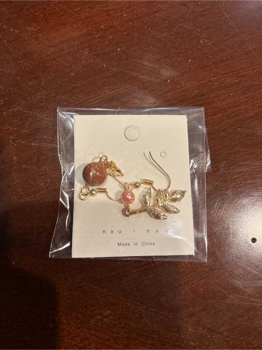 Gold Tone Leaf Earrings - New
