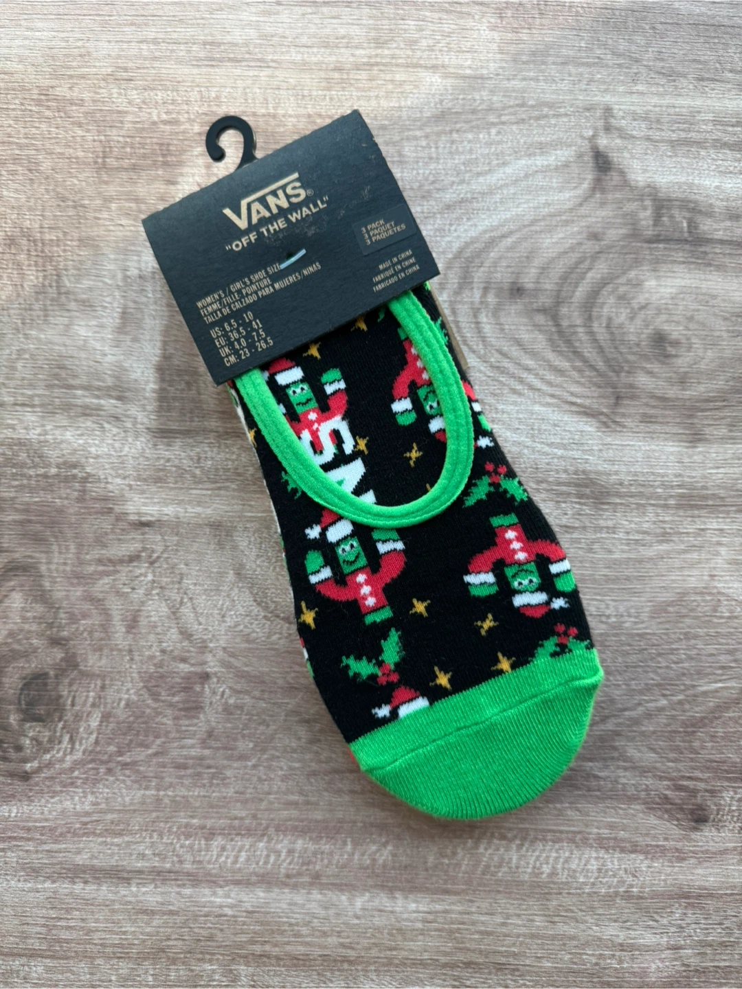 NEW 3 Pack Christmas/Holiday Vans Women's/Girl's Shoe Size Socks