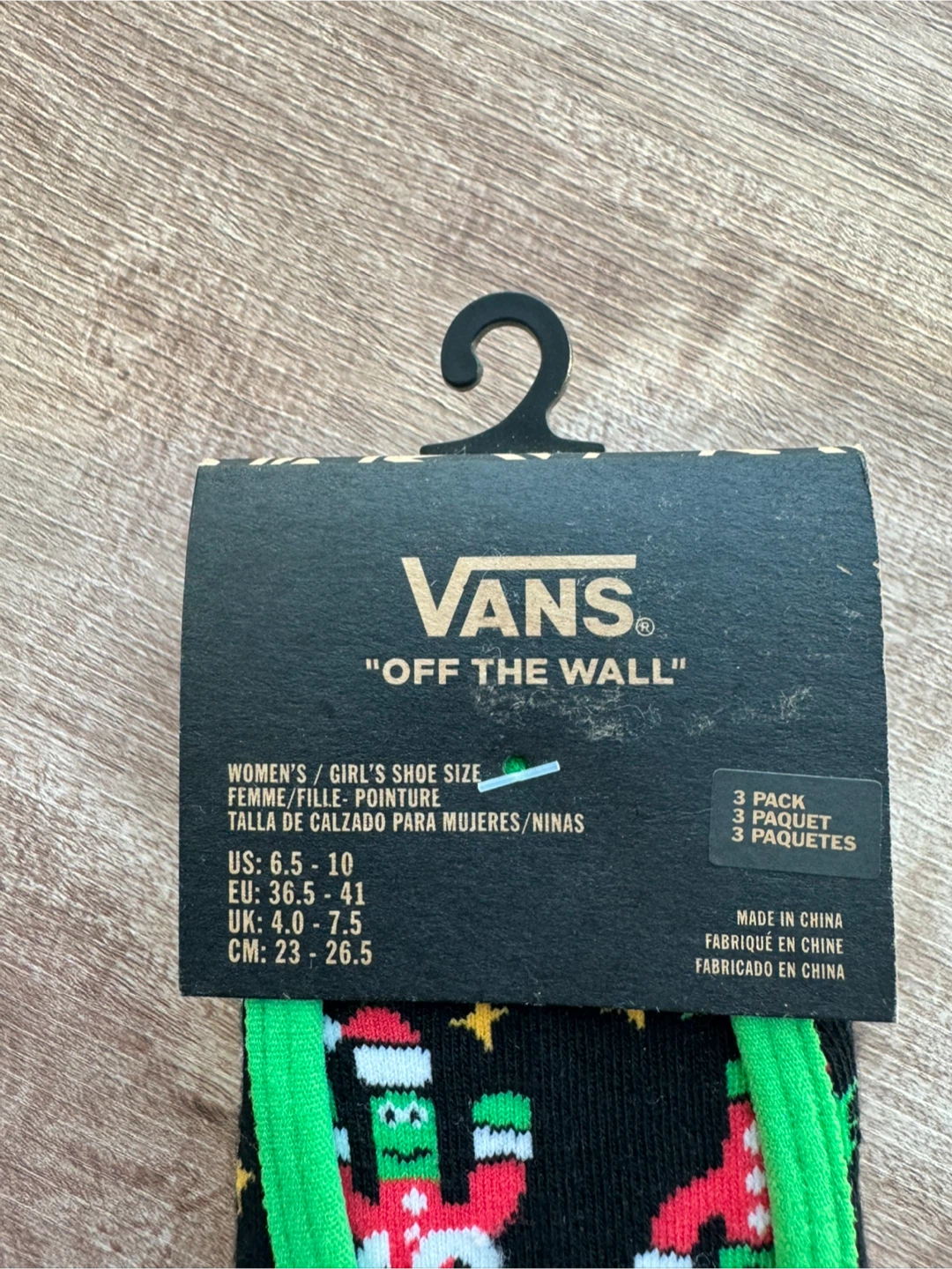 NEW 3 Pack Christmas/Holiday Vans Women's/Girl's Shoe Size Socks - photo 4