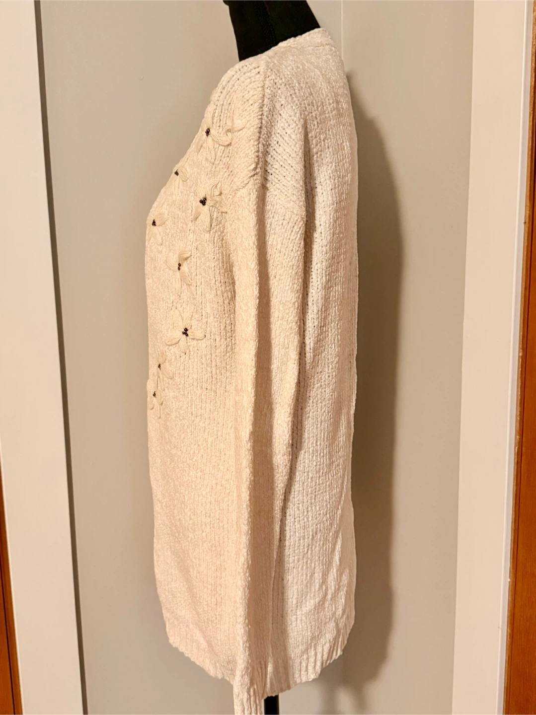 *NWT Francesca's Ivory Floral Cardigan - Size S - photo 2