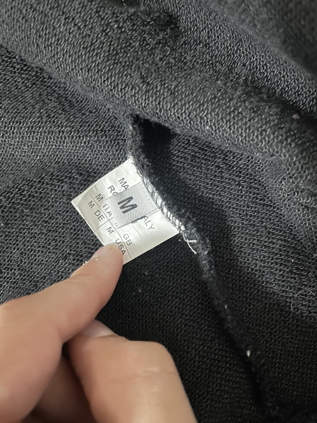 Rick Owens DRKSHDW Black Zip-Up Hoodie - Size M - photo 4