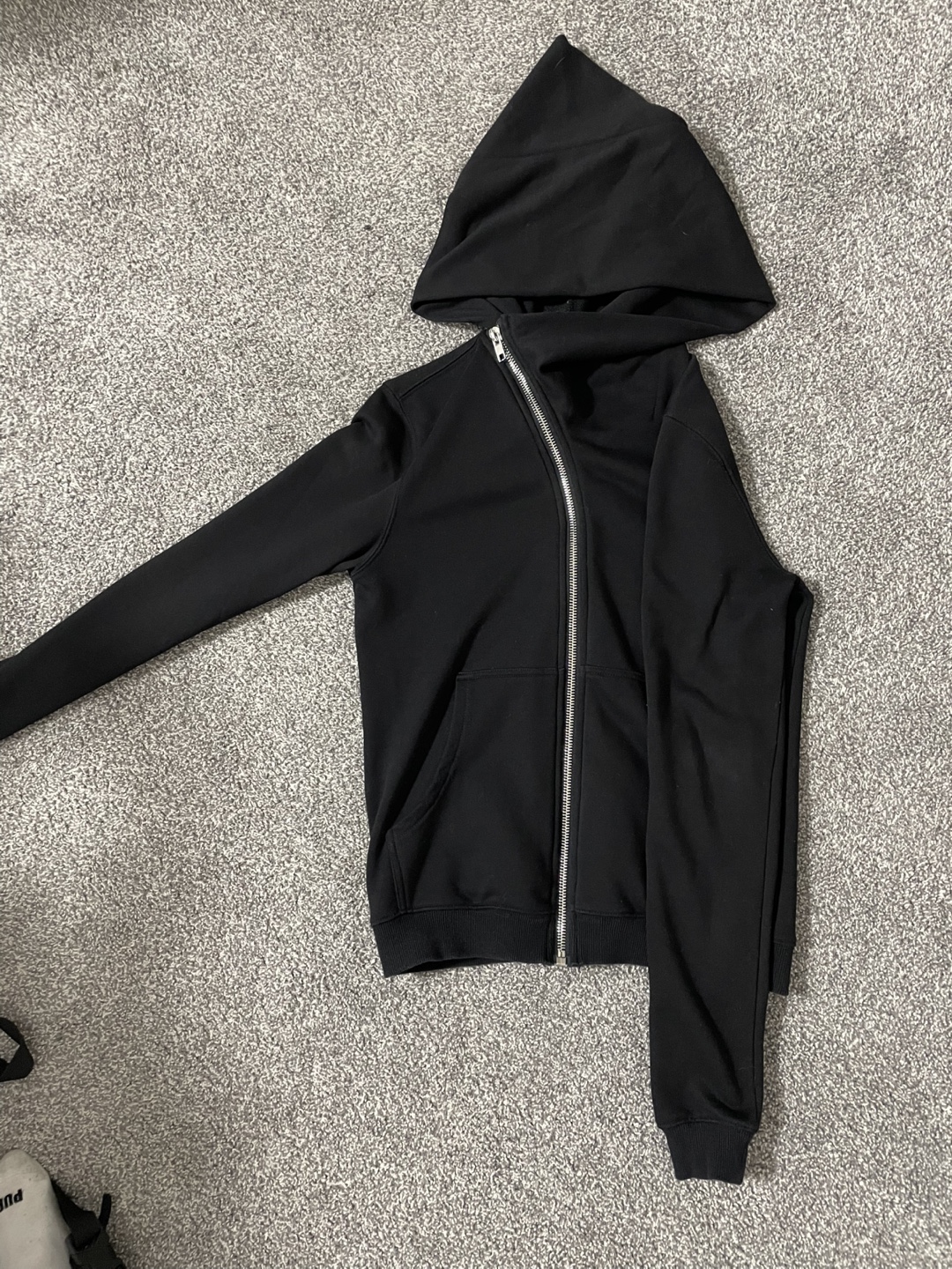Rick Owens DRKSHDW Black Zip-Up Hoodie - Size M