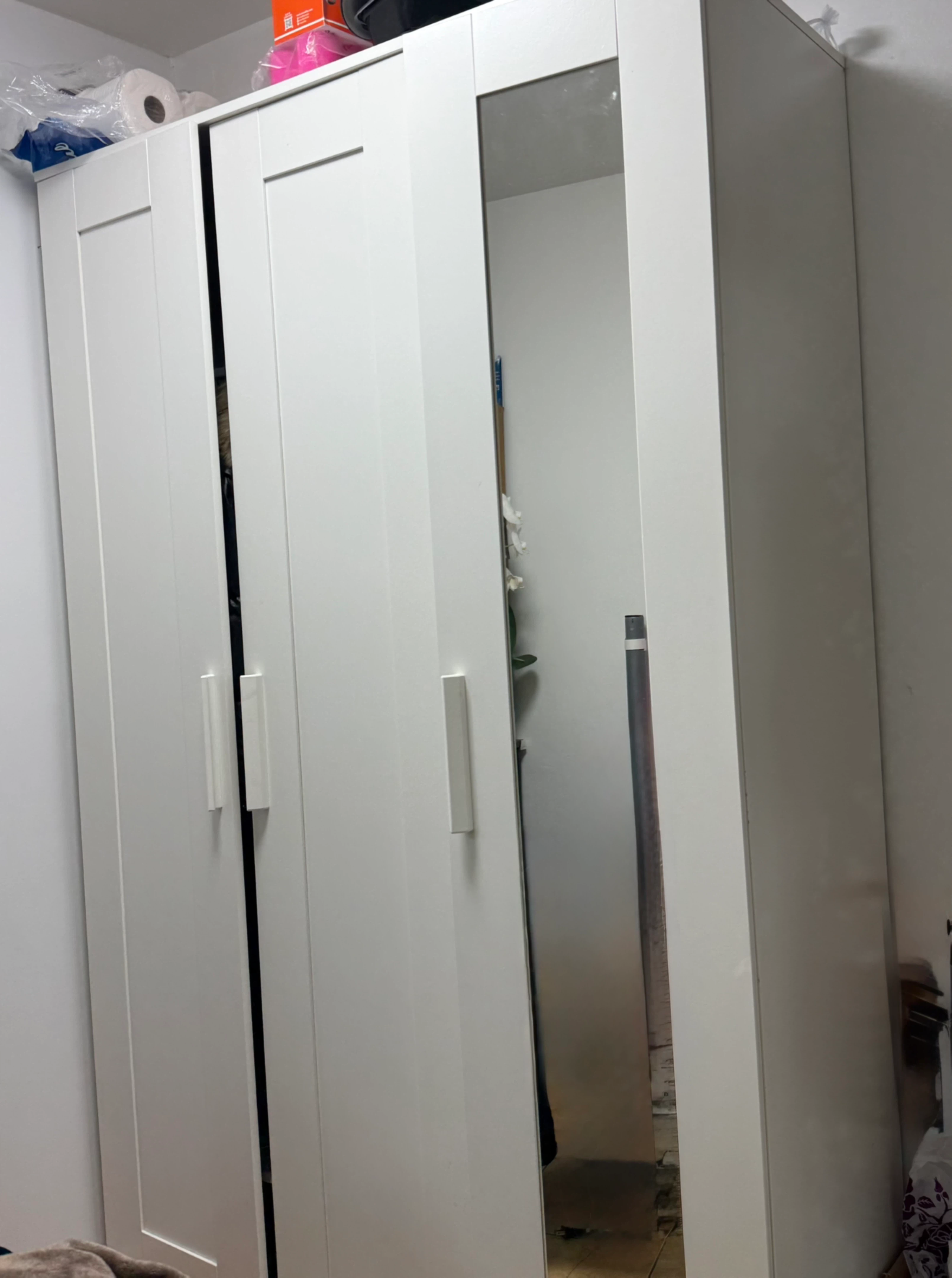 White Wardrobe with Mirror