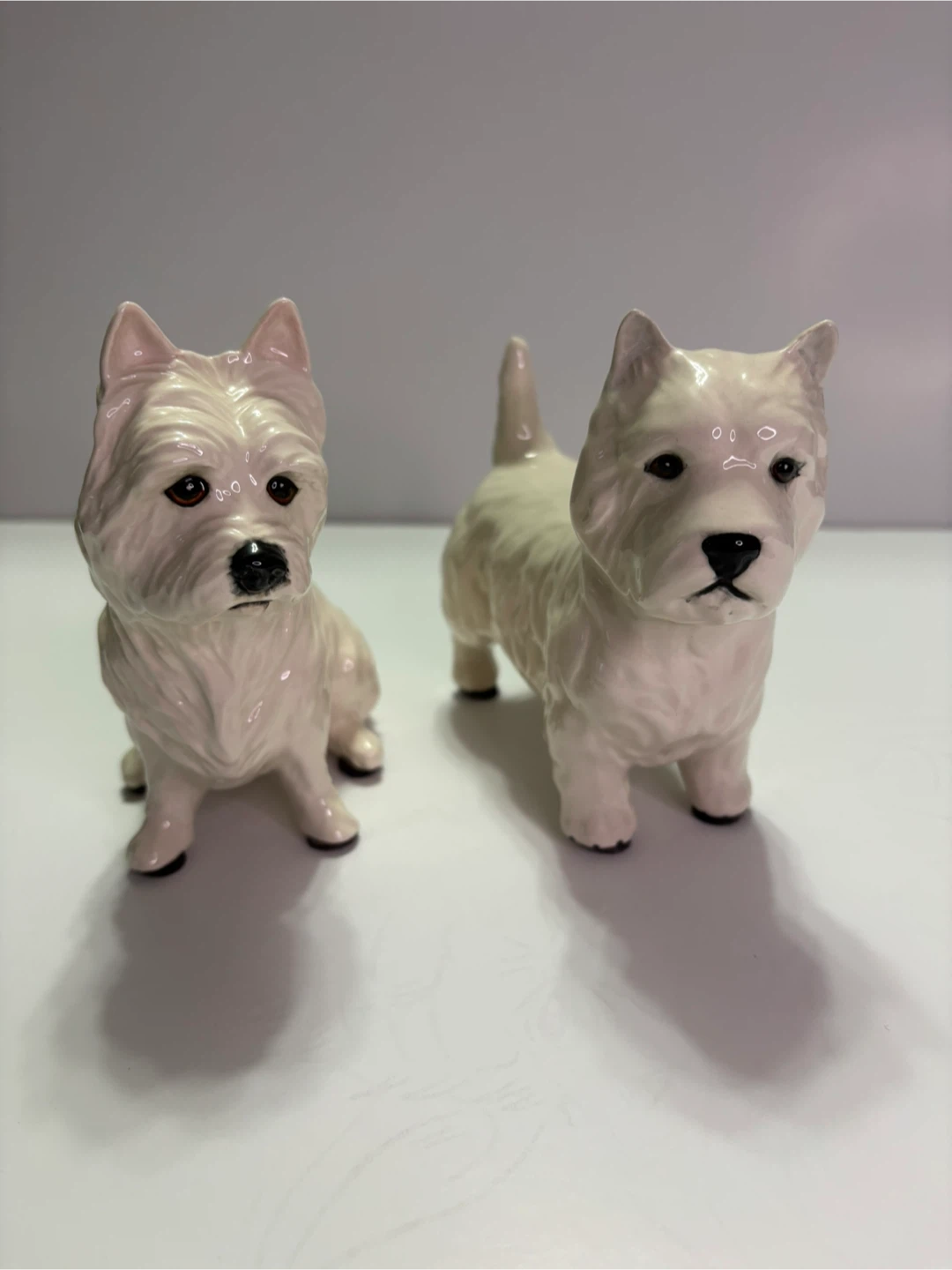 Vintage Ceramic Westie Dog Figurines
