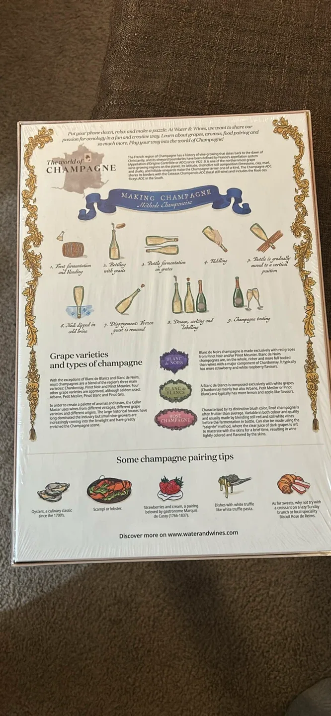 Champagne 1000 Wine Puzzle - New in Box image indicator(2)