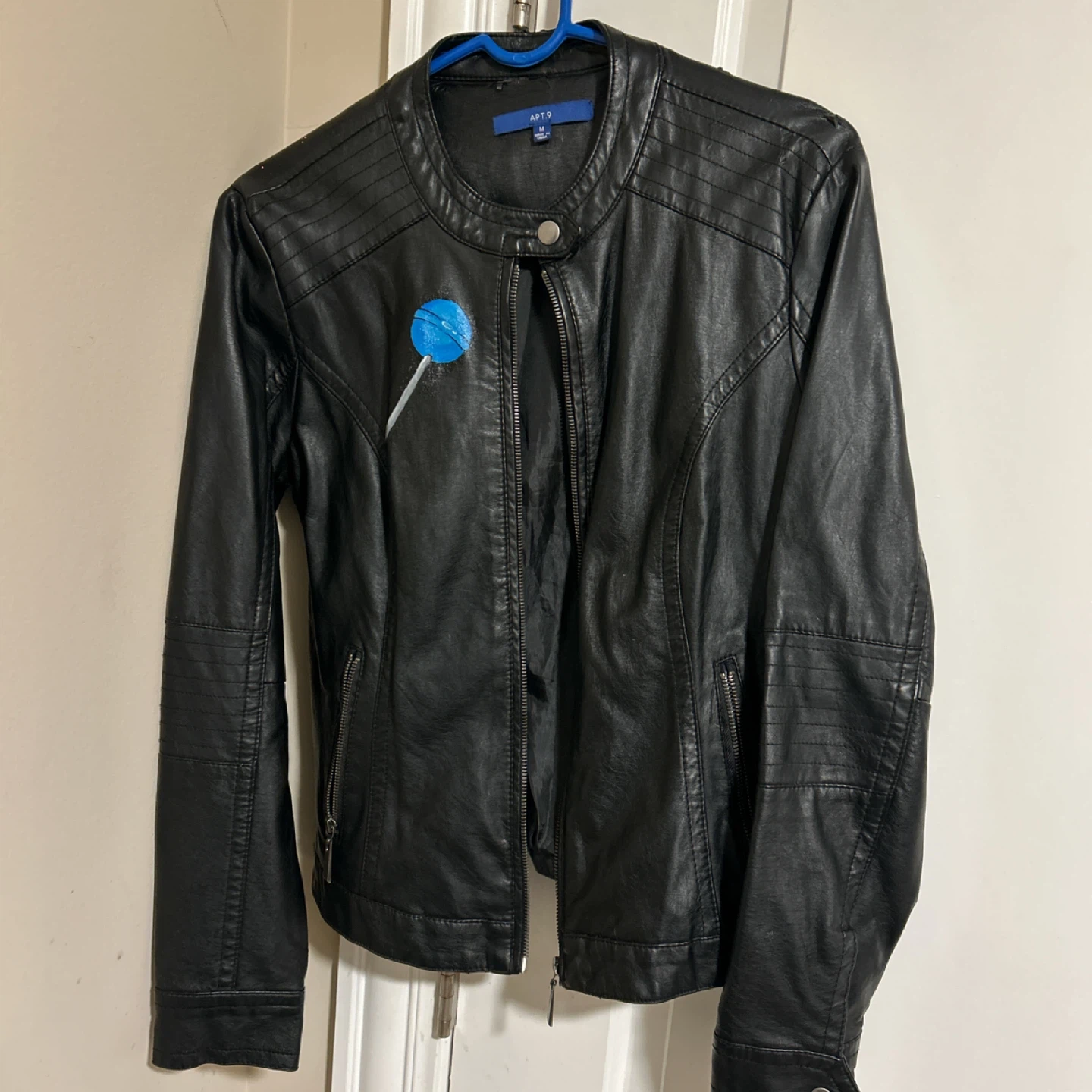 Custom Apt. 9 Black Leather Jacket - Size M - photo 2