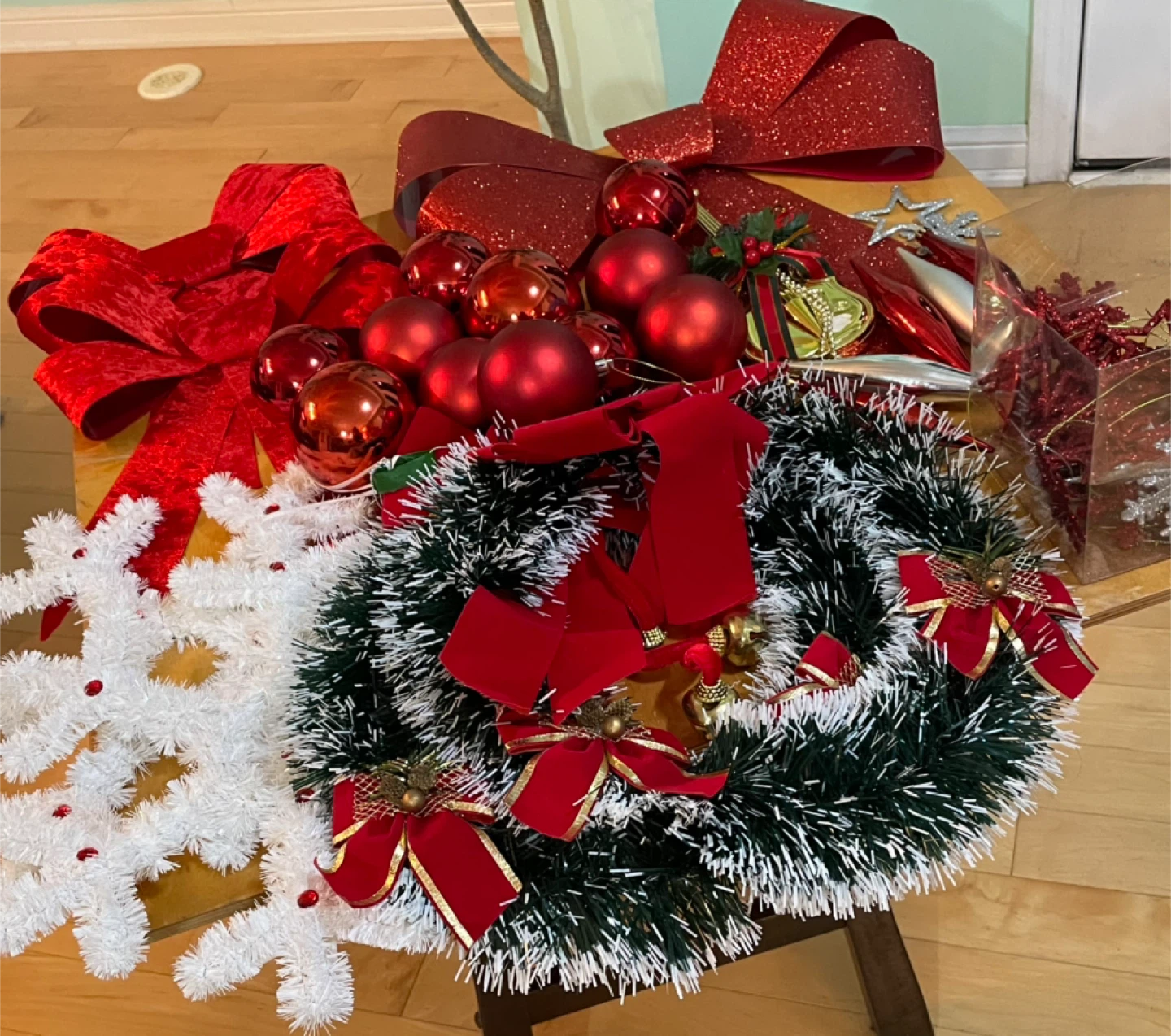 Christmas Decorations Bundle - Bows, Ornaments, Wreaths