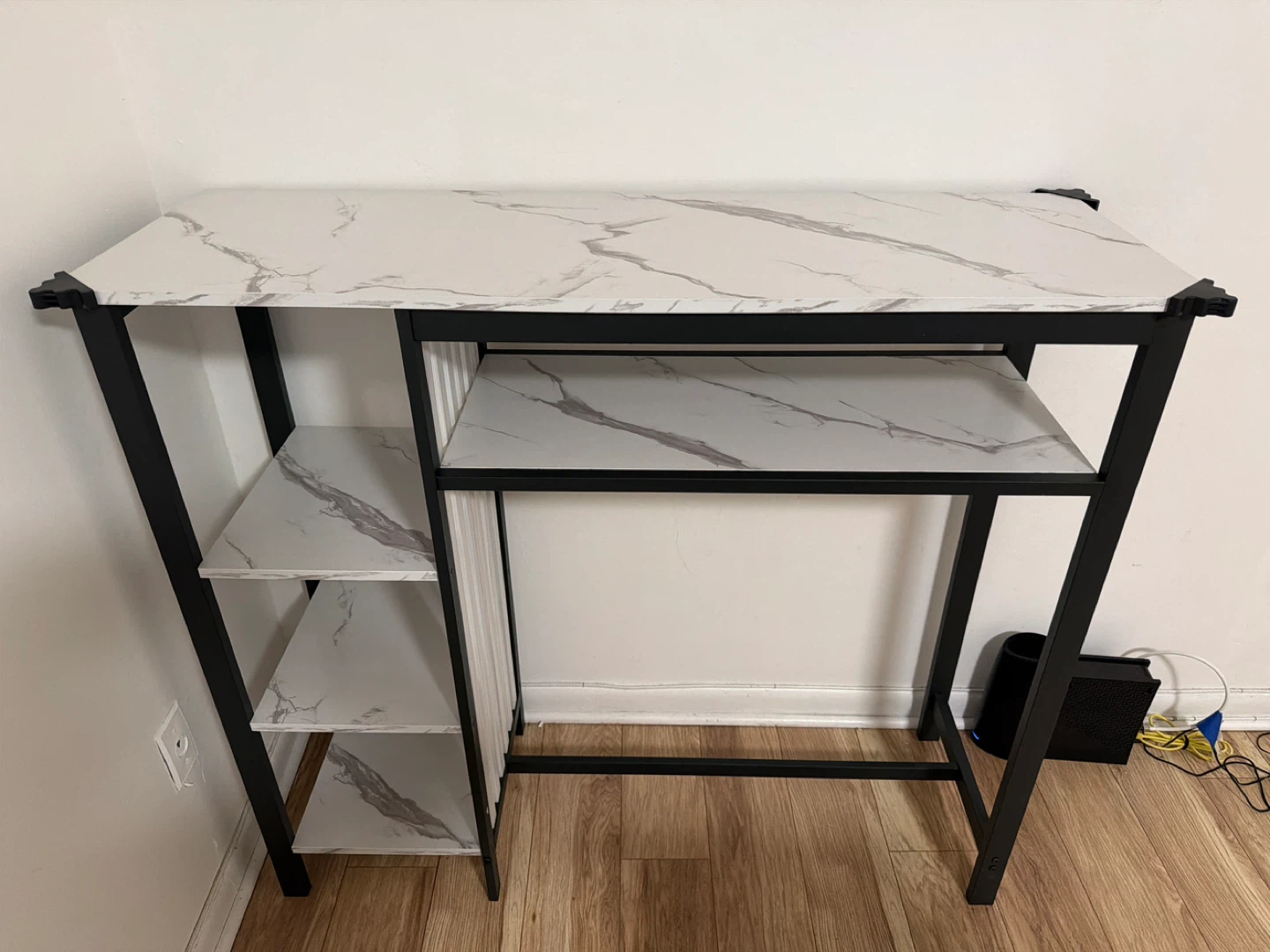 Marble Top Bar Table with 2 Stools - photo 2