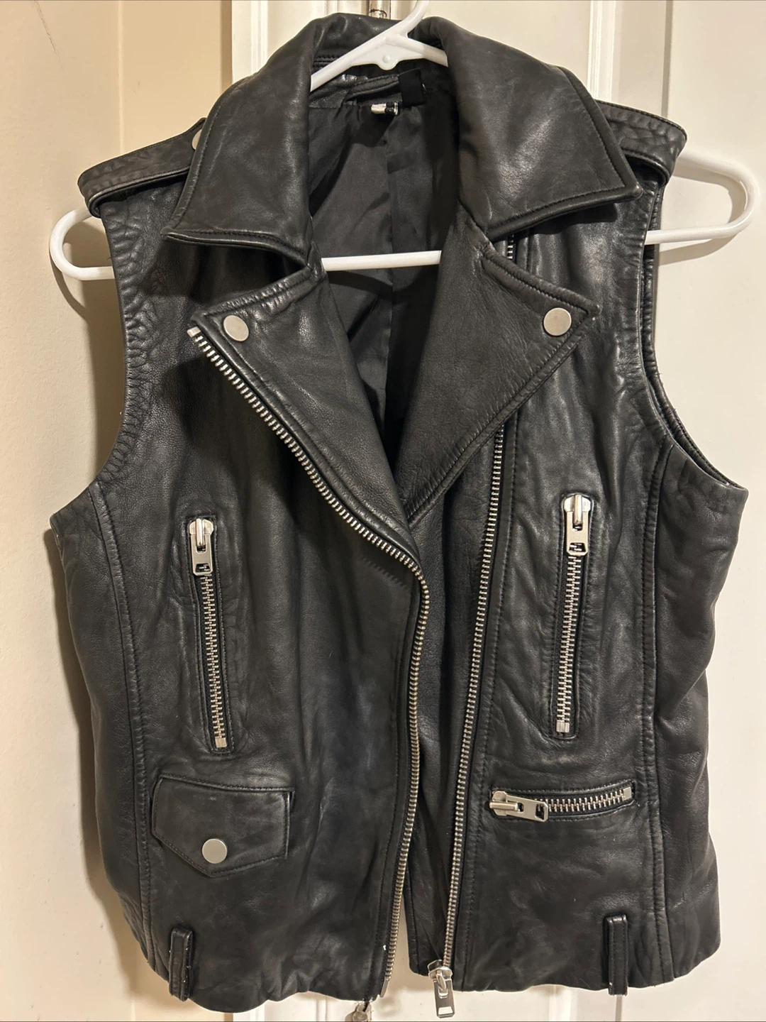 Leather Vest - Black Custom S - photo 2