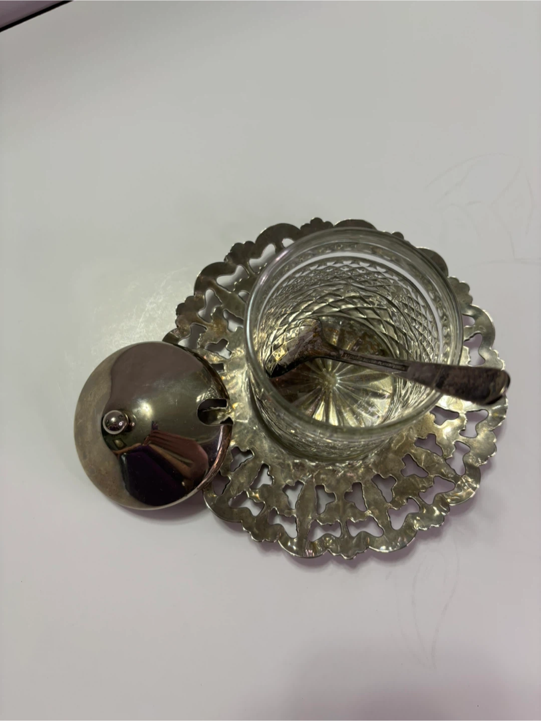 Vintage Leonard Silver Plate Condiment Set - photo 2