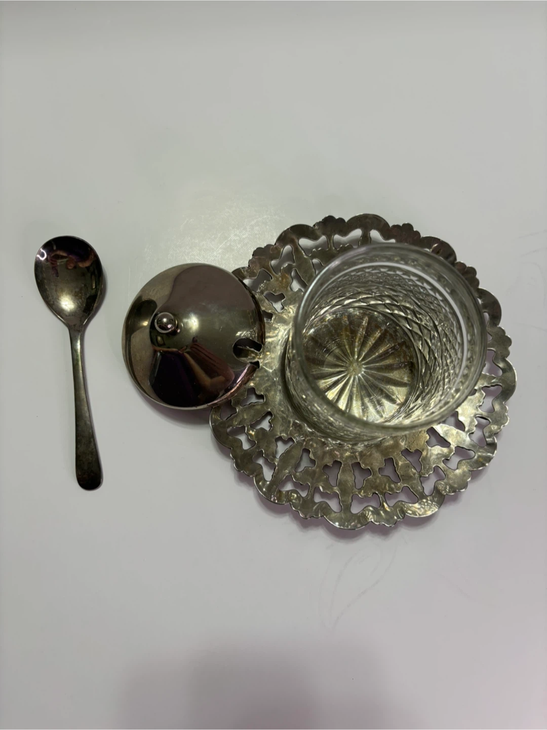 Vintage Leonard Silver Plate Condiment Set - photo 3