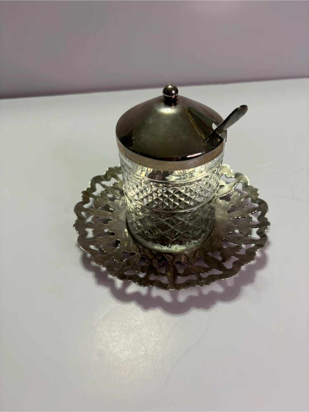 Vintage Leonard Silver Plate Condiment Set