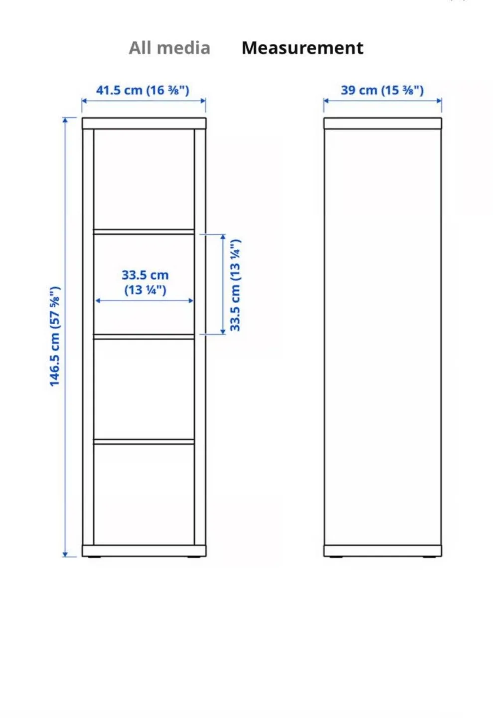IKEA Kallax Shelf Unit with Drawers - White/Wood image indicator(3)