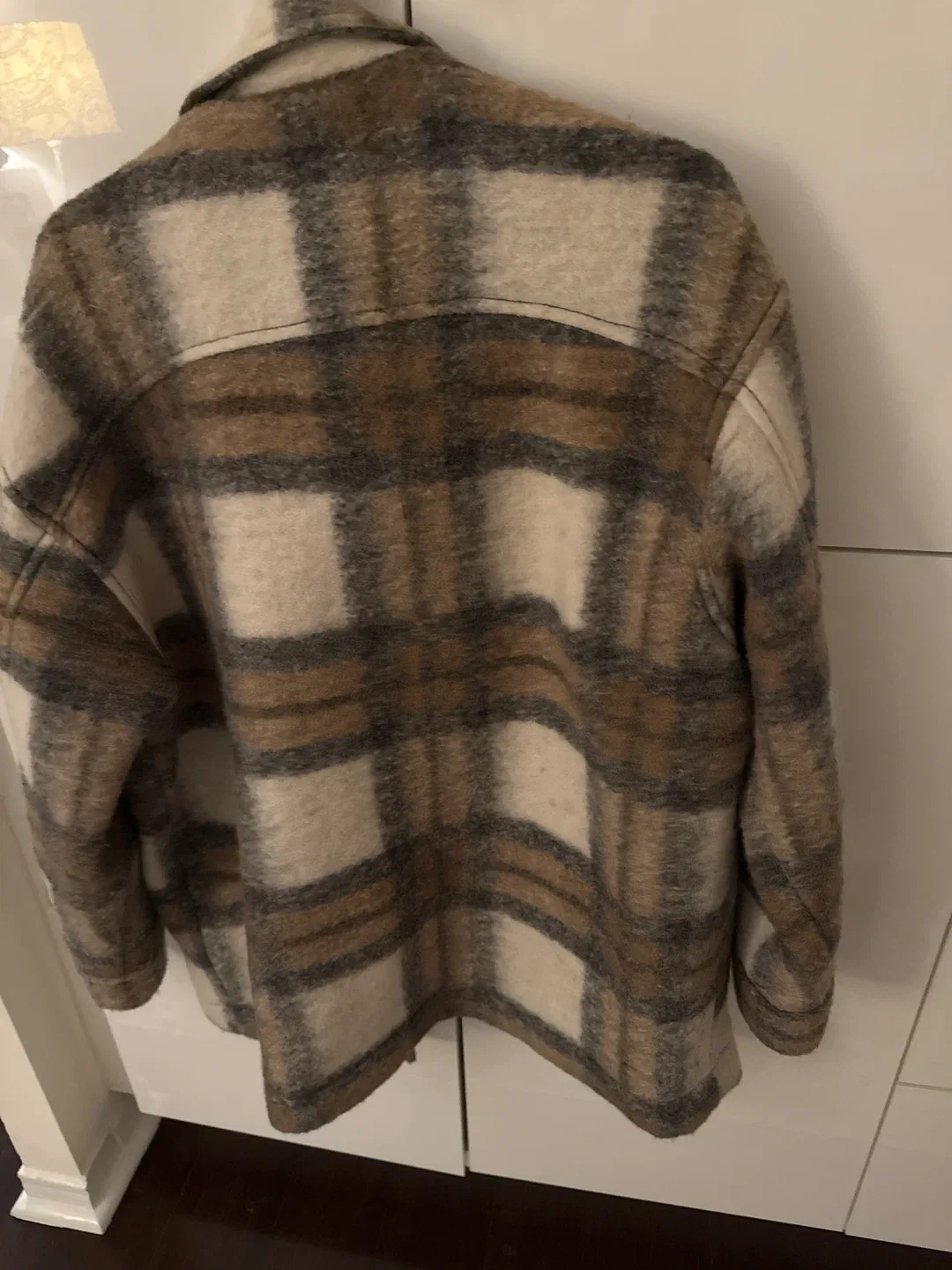 Zara Plaid Wool Blend Overshirt - Size S image indicator(3)