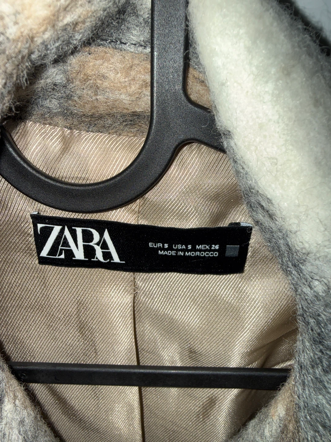 Zara Plaid Wool Blend Overshirt - Size S - photo 2
