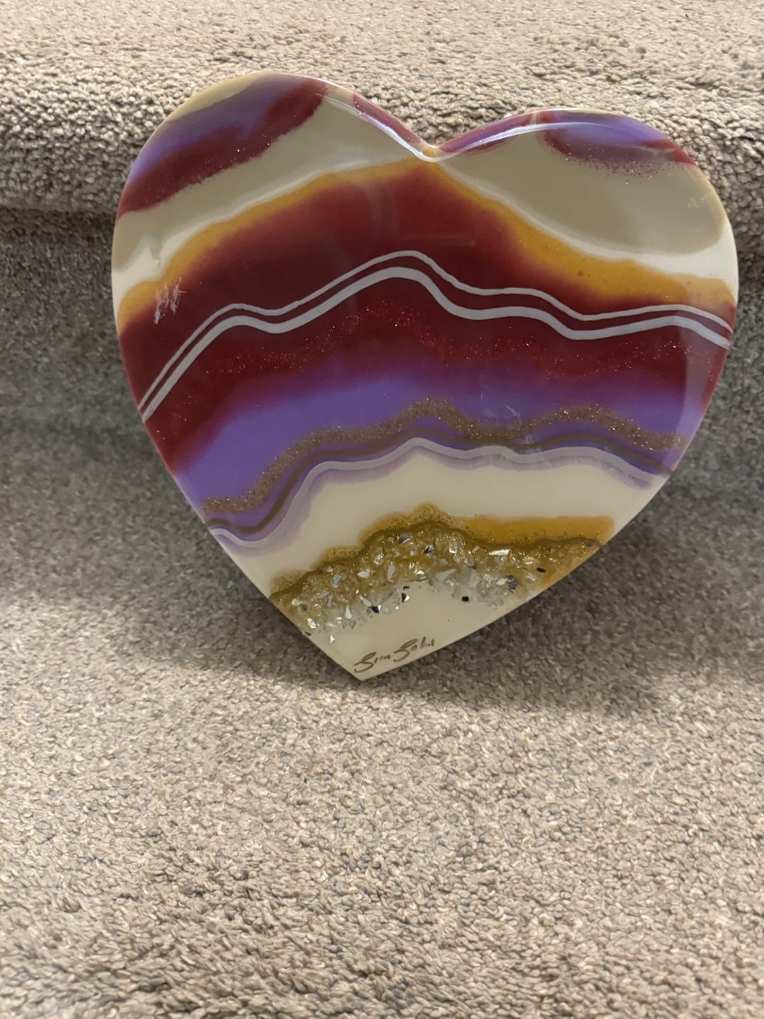 Heart-shaped Resin Art