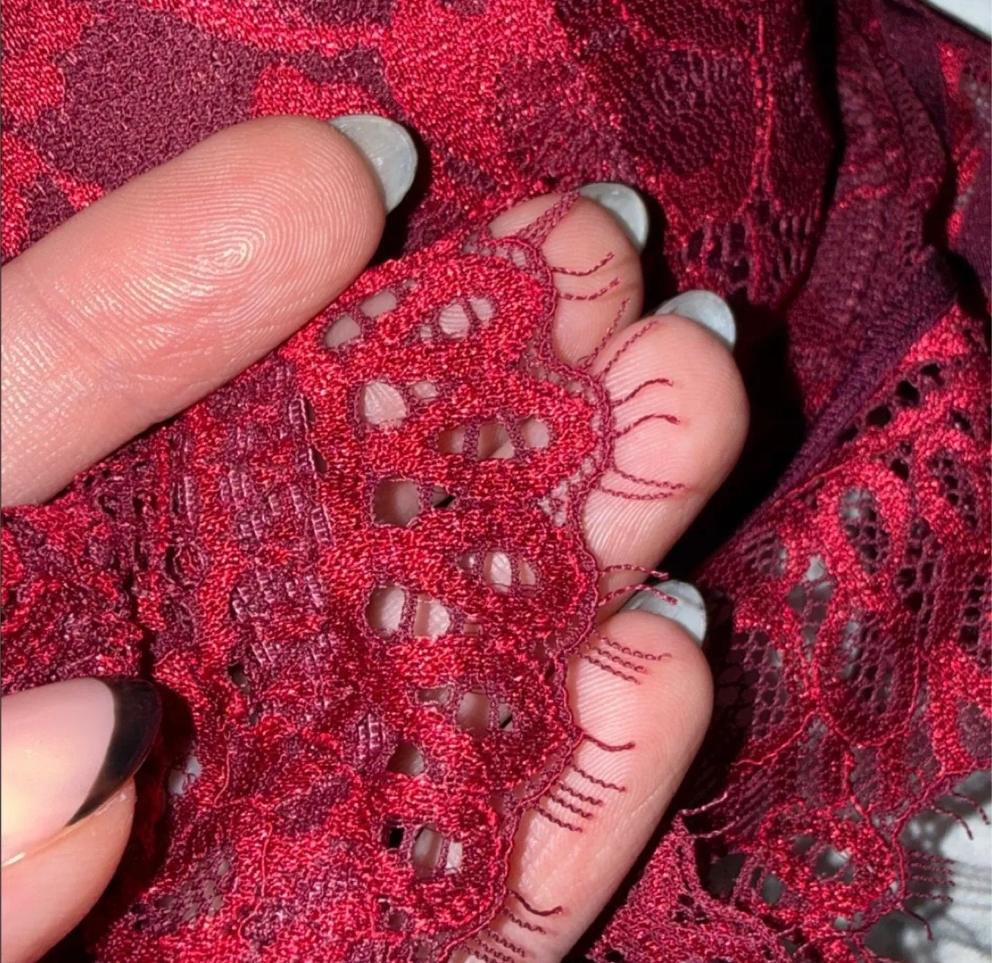 La SENZA Very Sexy Deep Plunge Bra Red Lace 34C image indicator(7)