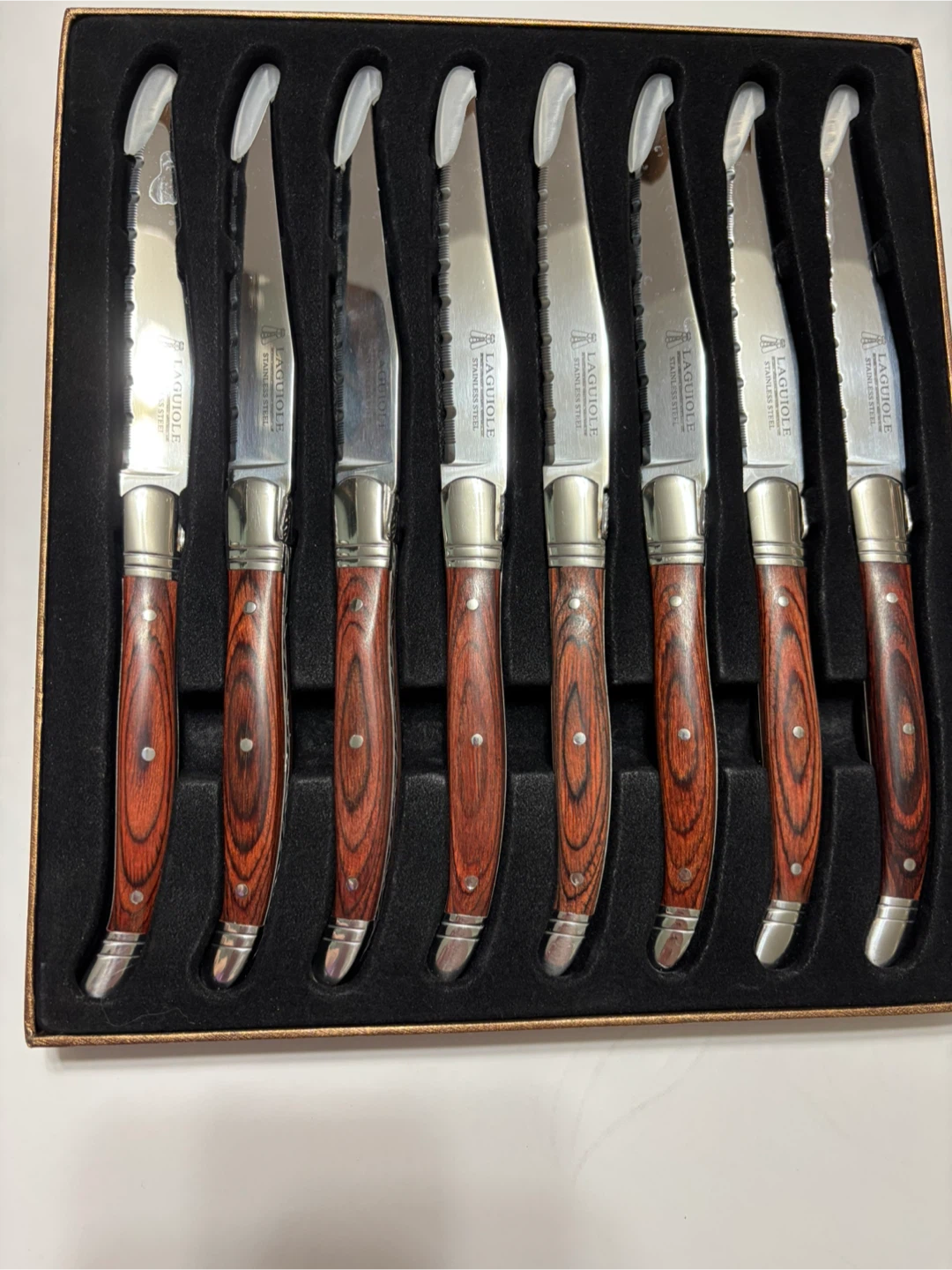 Laguiole Steak Knives Set of 8 w/ Box - photo 2
