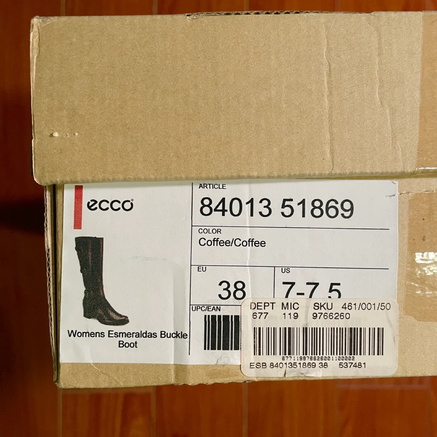 Like NEW * Size 7-7.5, Ecco Leather Boots w/ Buckles image indicator(10)