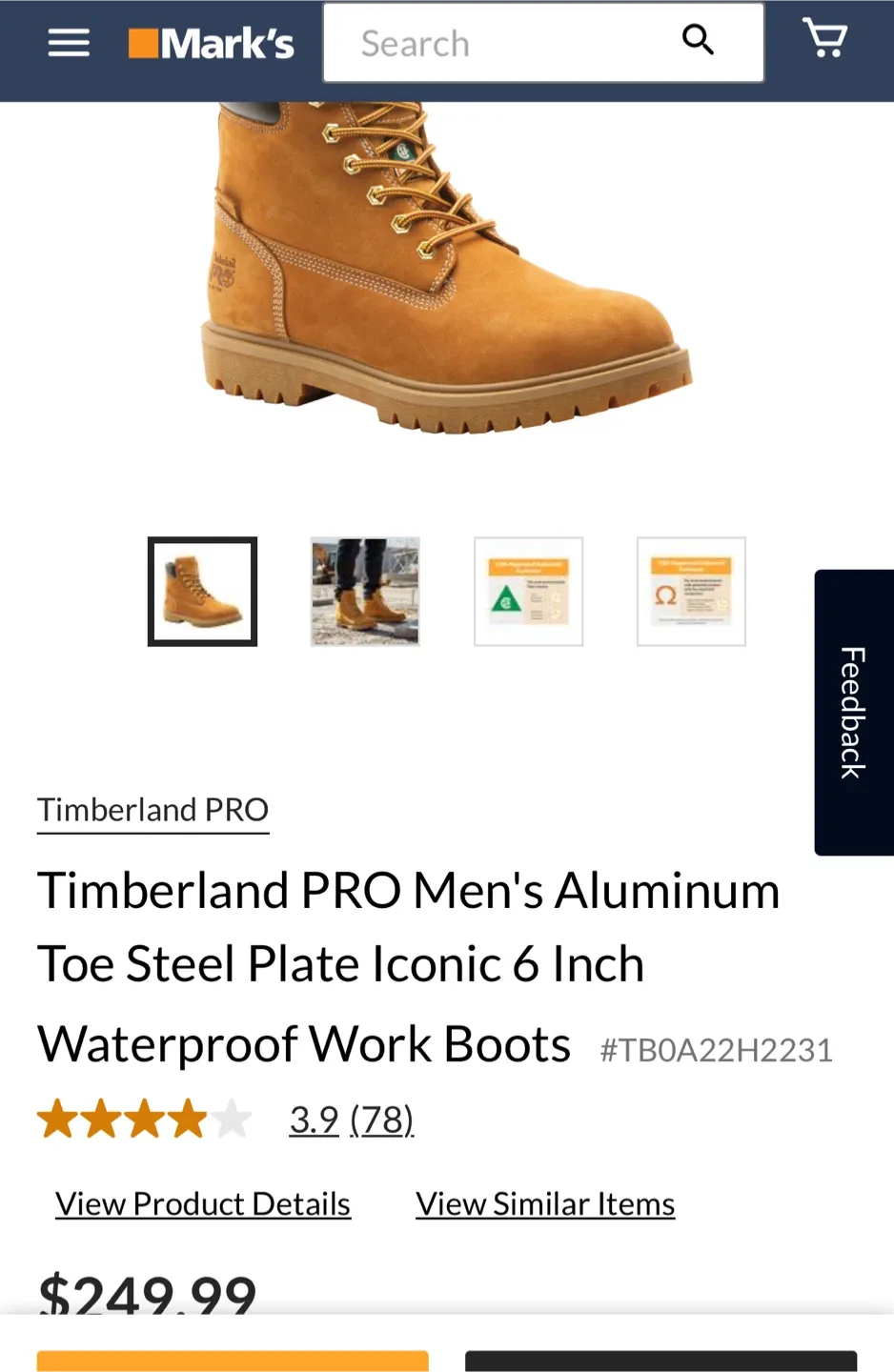 Timberland PRO Steel toe Work Boots - Size 10W image indicator(5)