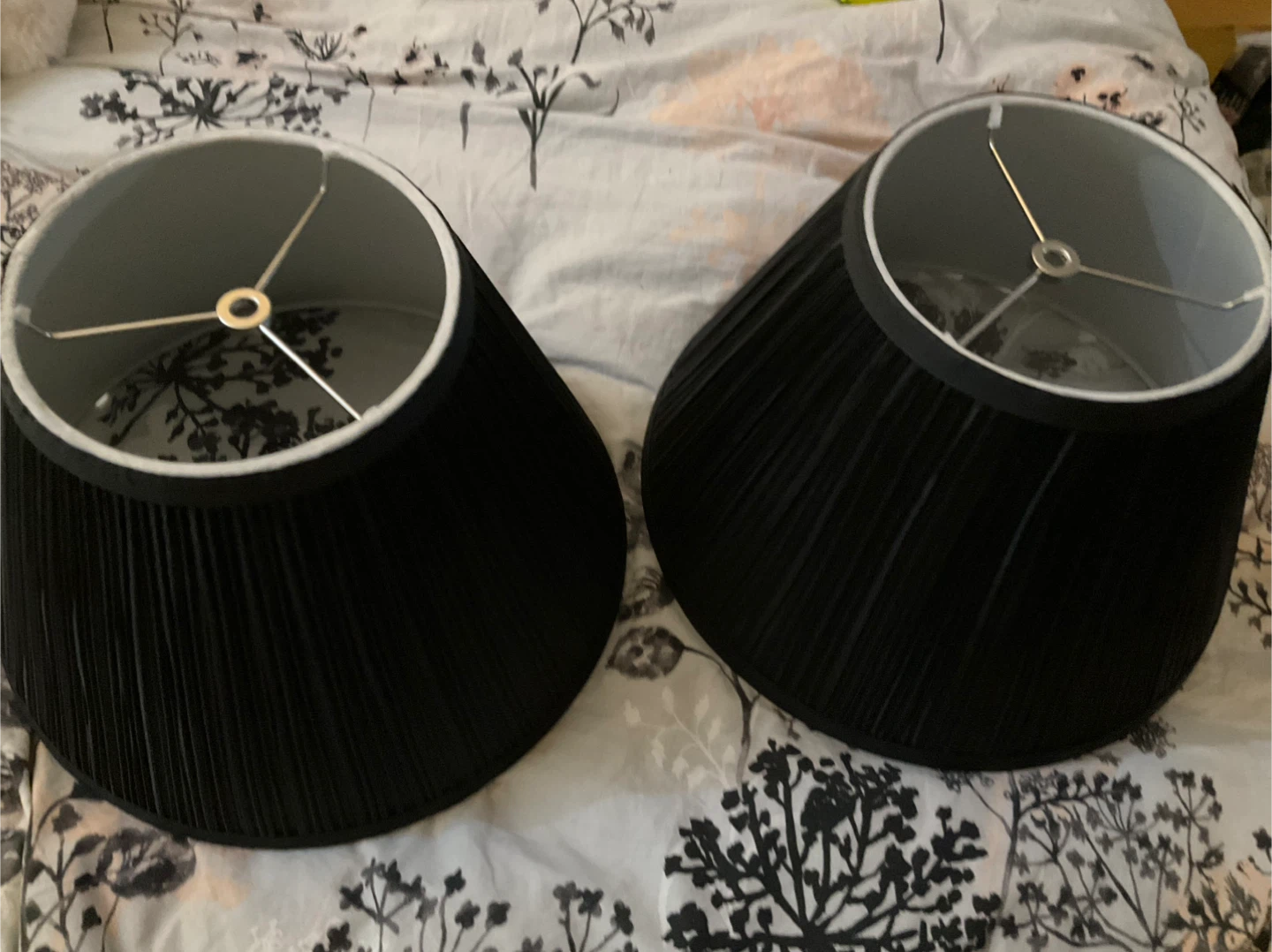 Pair of Black Lamp Shades
