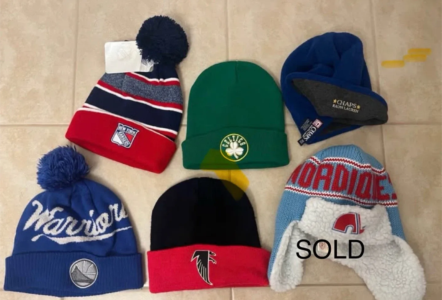 Assorted Toques: Warriors, Rangers, Celtics & more