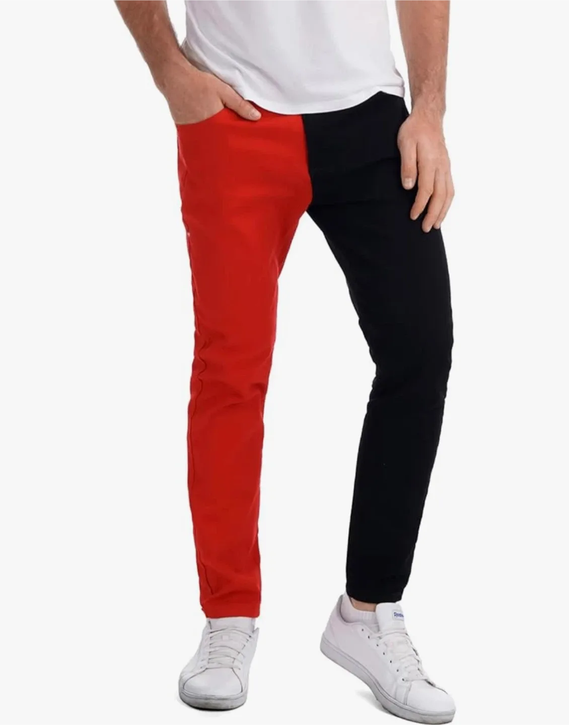 Men’s’ Red & Black Split Jeans image indicator(6)