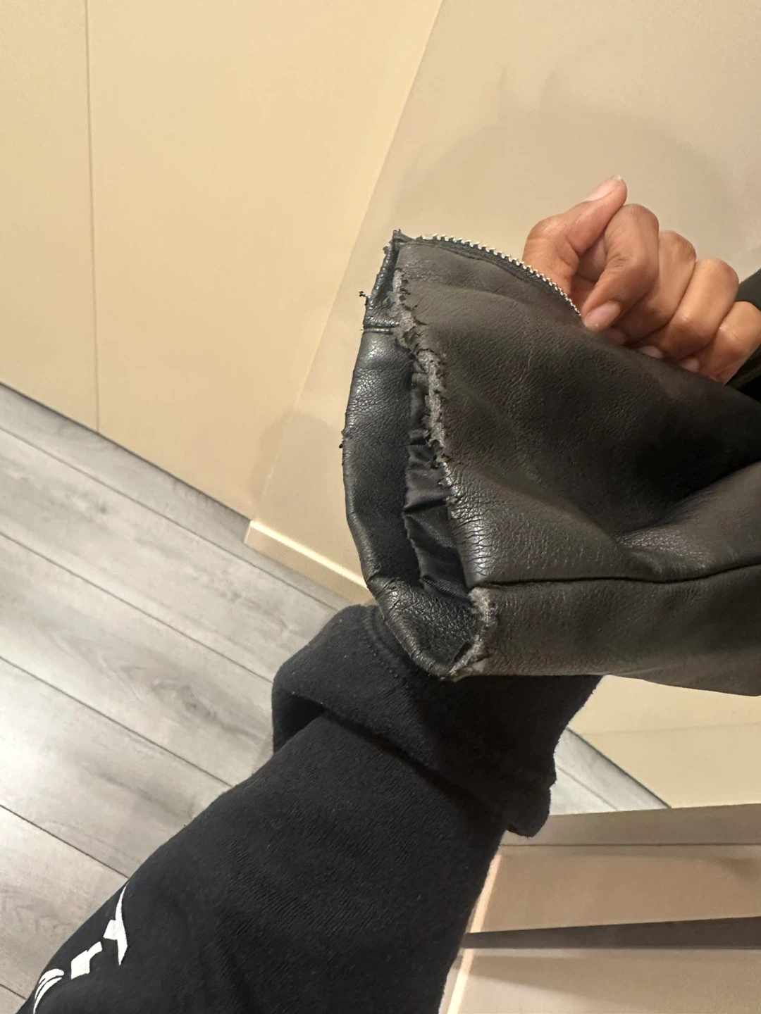 Calvin Klein Faux Leather Jacket - photo 3