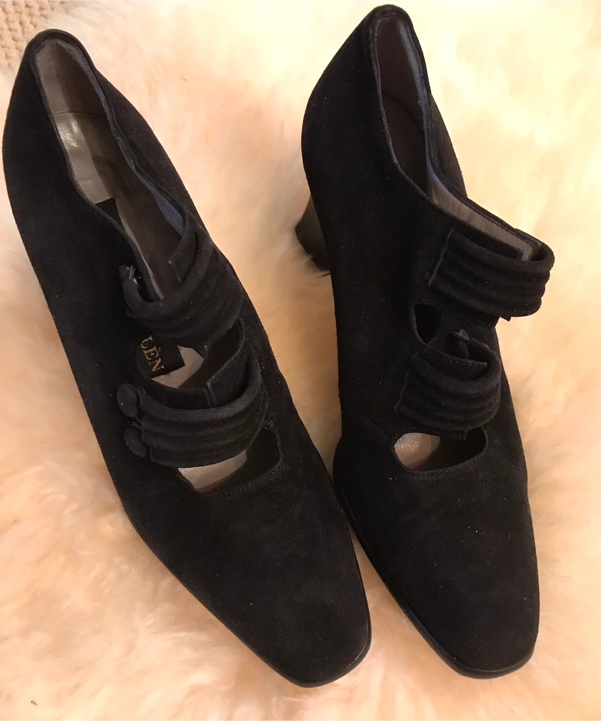 Black Suede Heels - Size 36