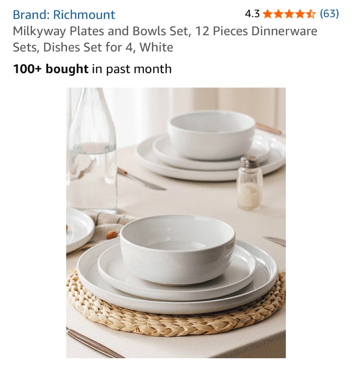 Richmount Milkyway 12-Piece Dinnerware Set - photo 2